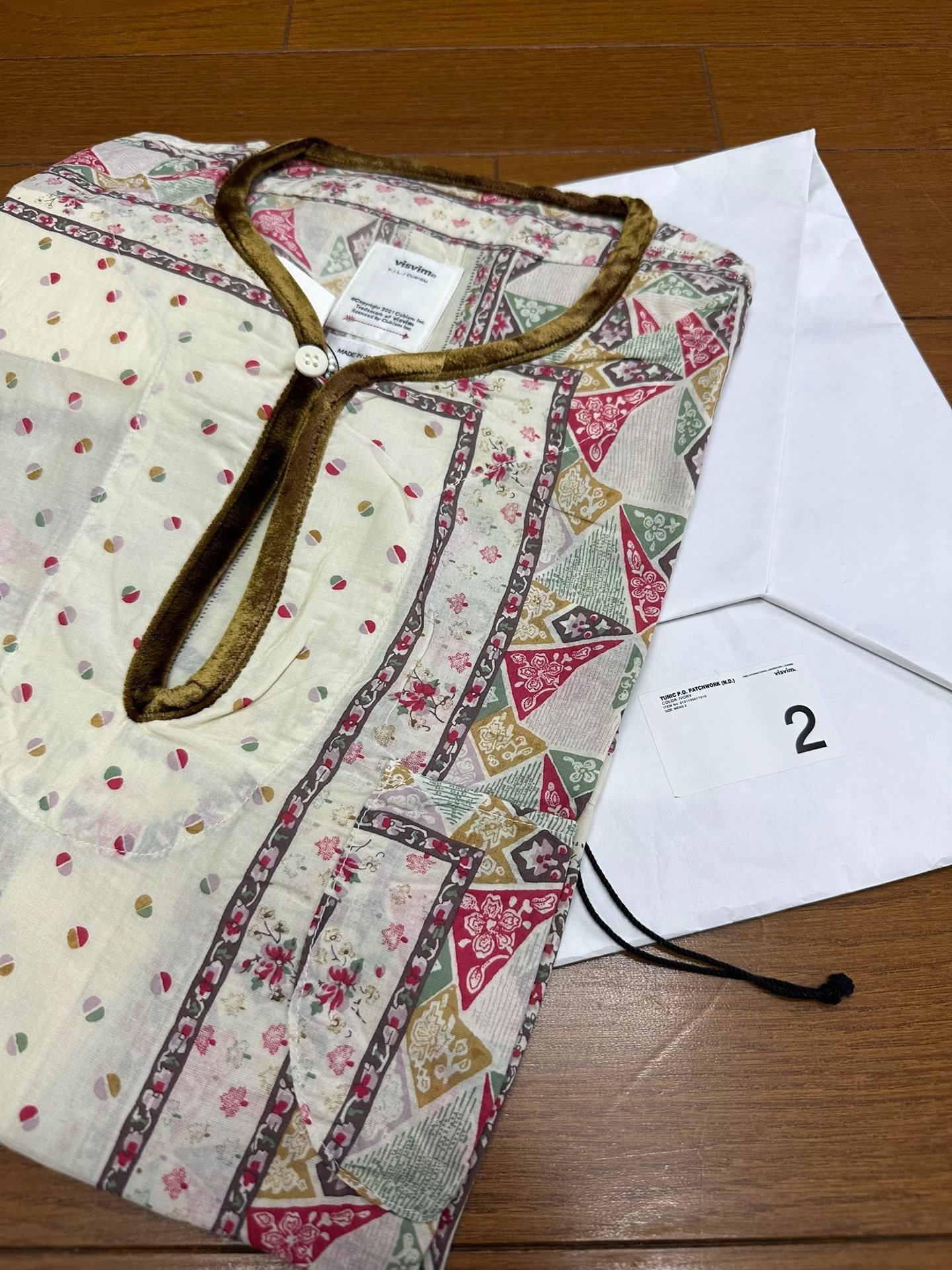 visvim 21SS TUNIC P.O PATCHWORK IVORY — back