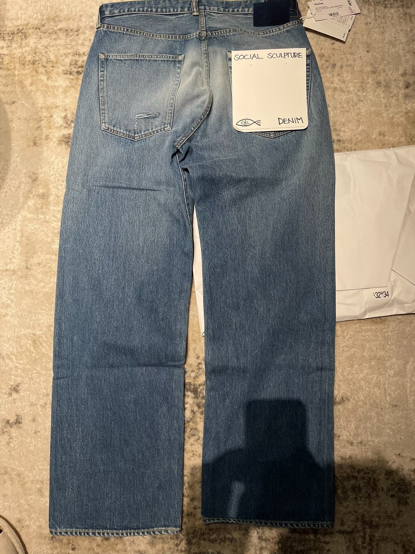 VISVIM 25SS SOCIAL SCULPTURE 01 WIDE Jeans — front