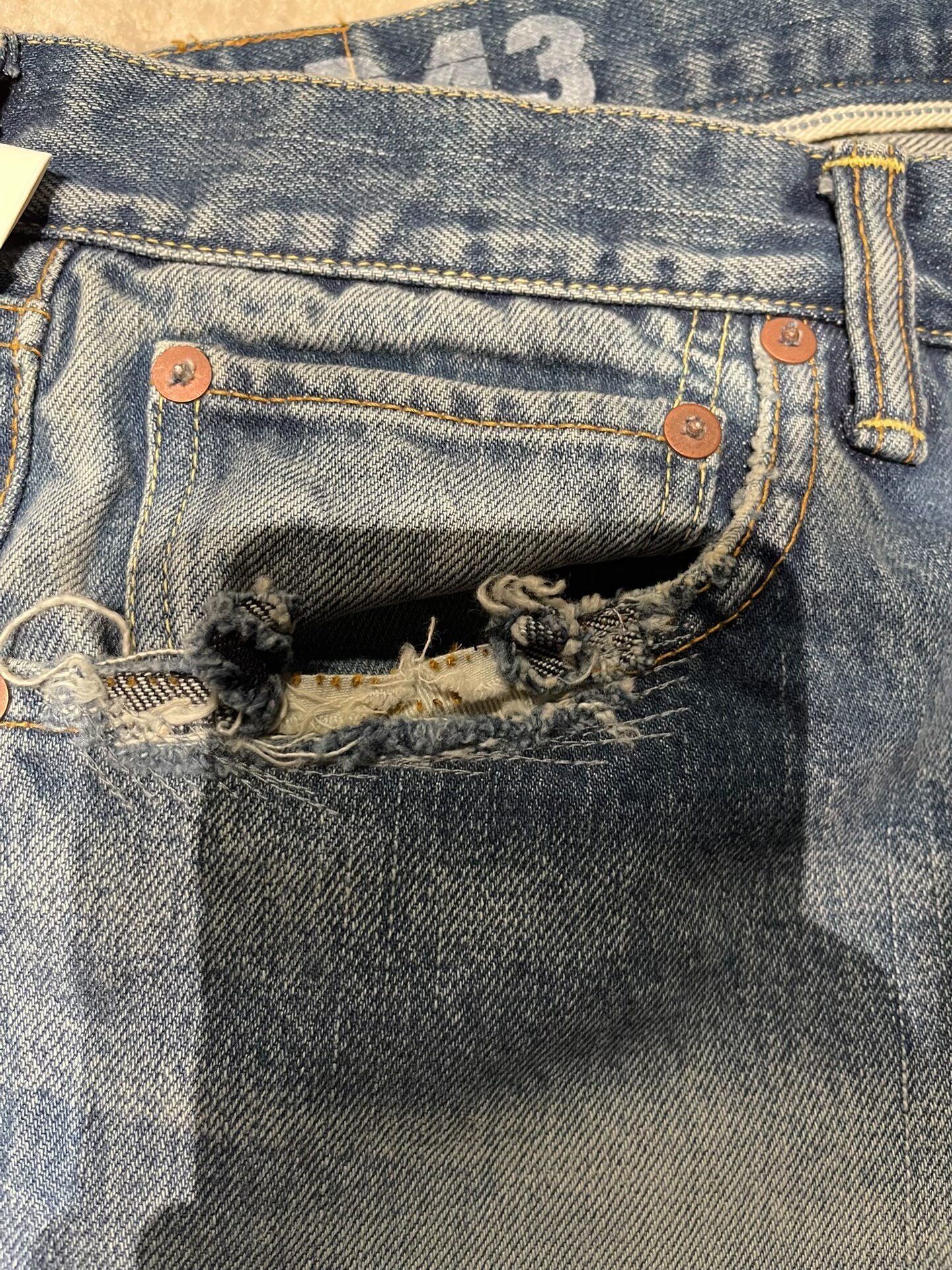 VISVIM 25SS SOCIAL SCULPTURE 01 WIDE Jeans — back