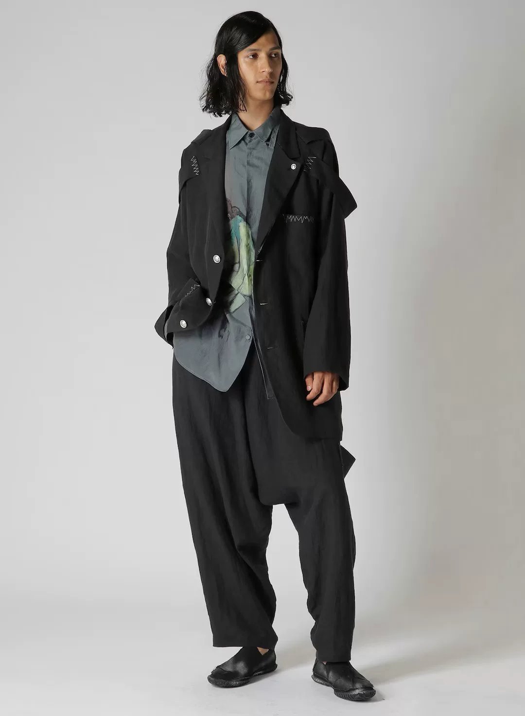 Yohji Yamamoto 24SS Silver Button Runway Jacket — label