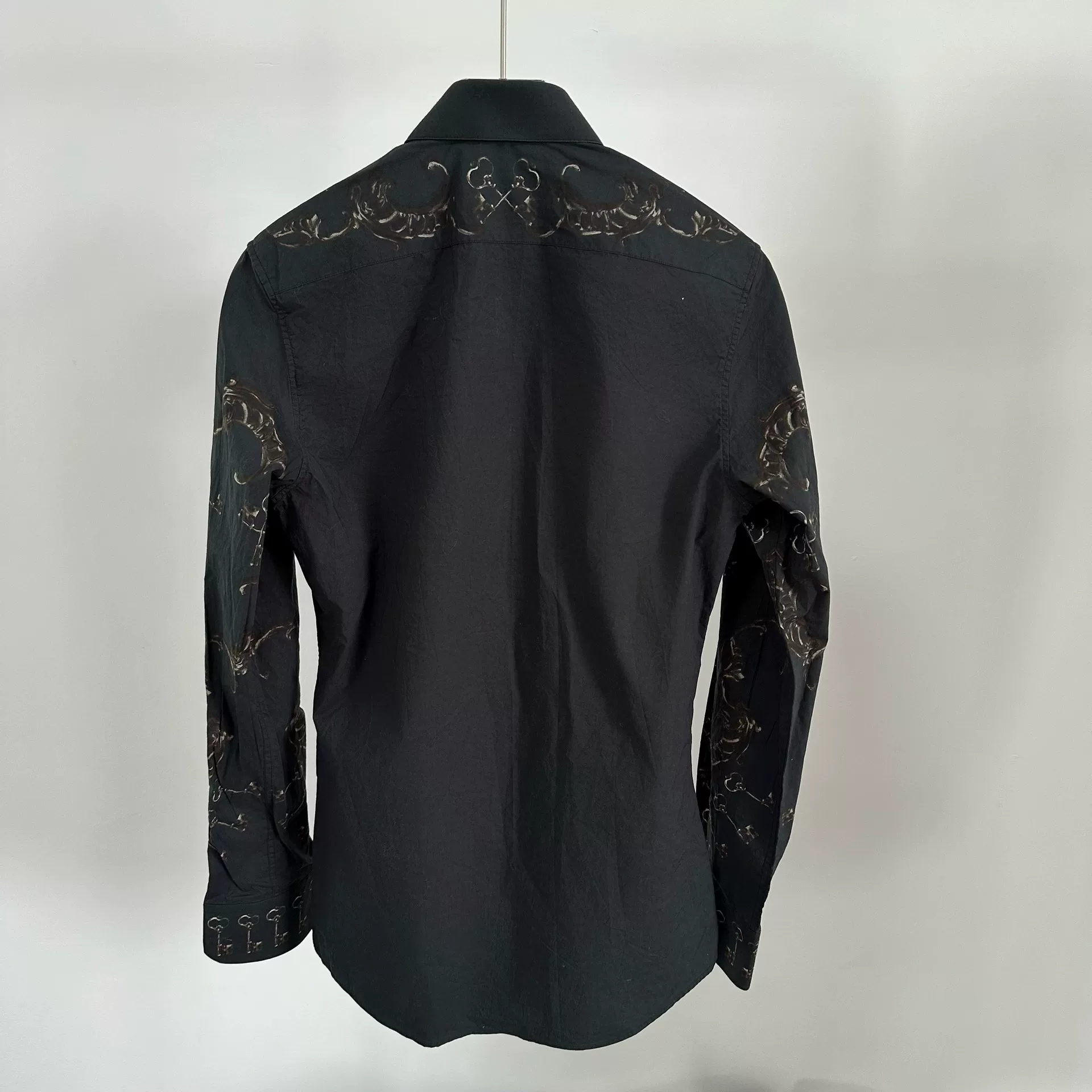 Dolce Gabbana Black Runway Print Shirt — front