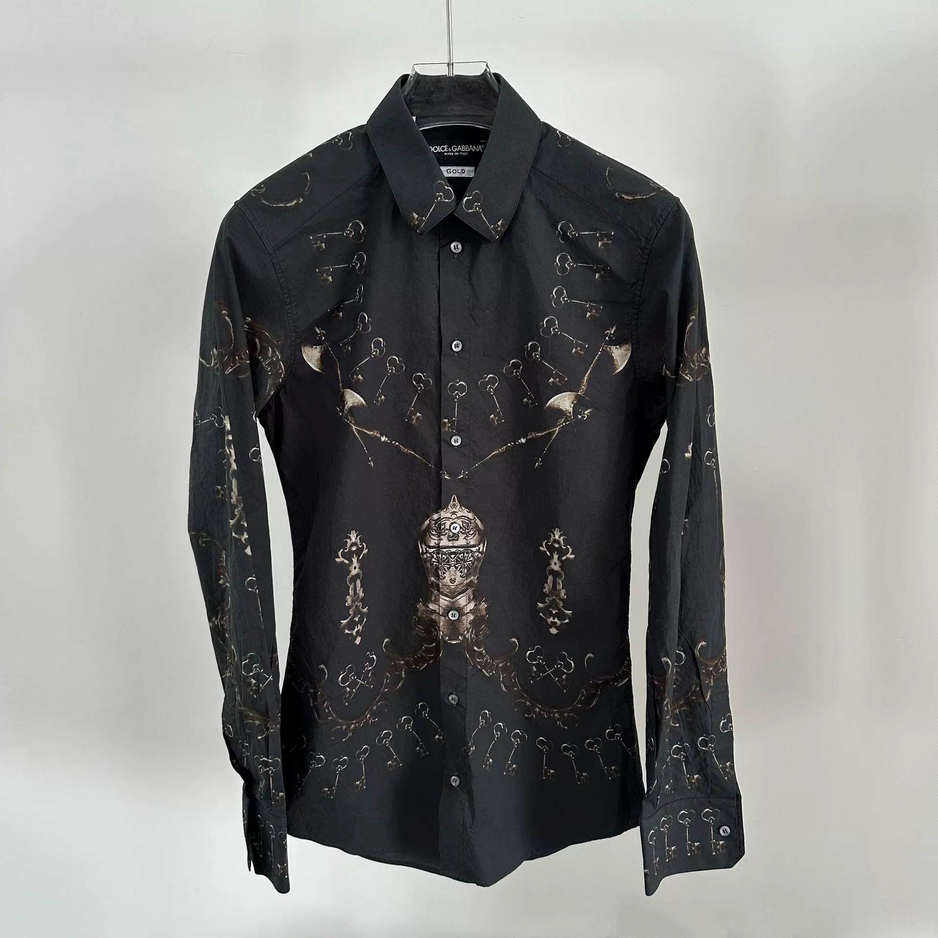 Dolce Gabbana Black Runway Print Shirt