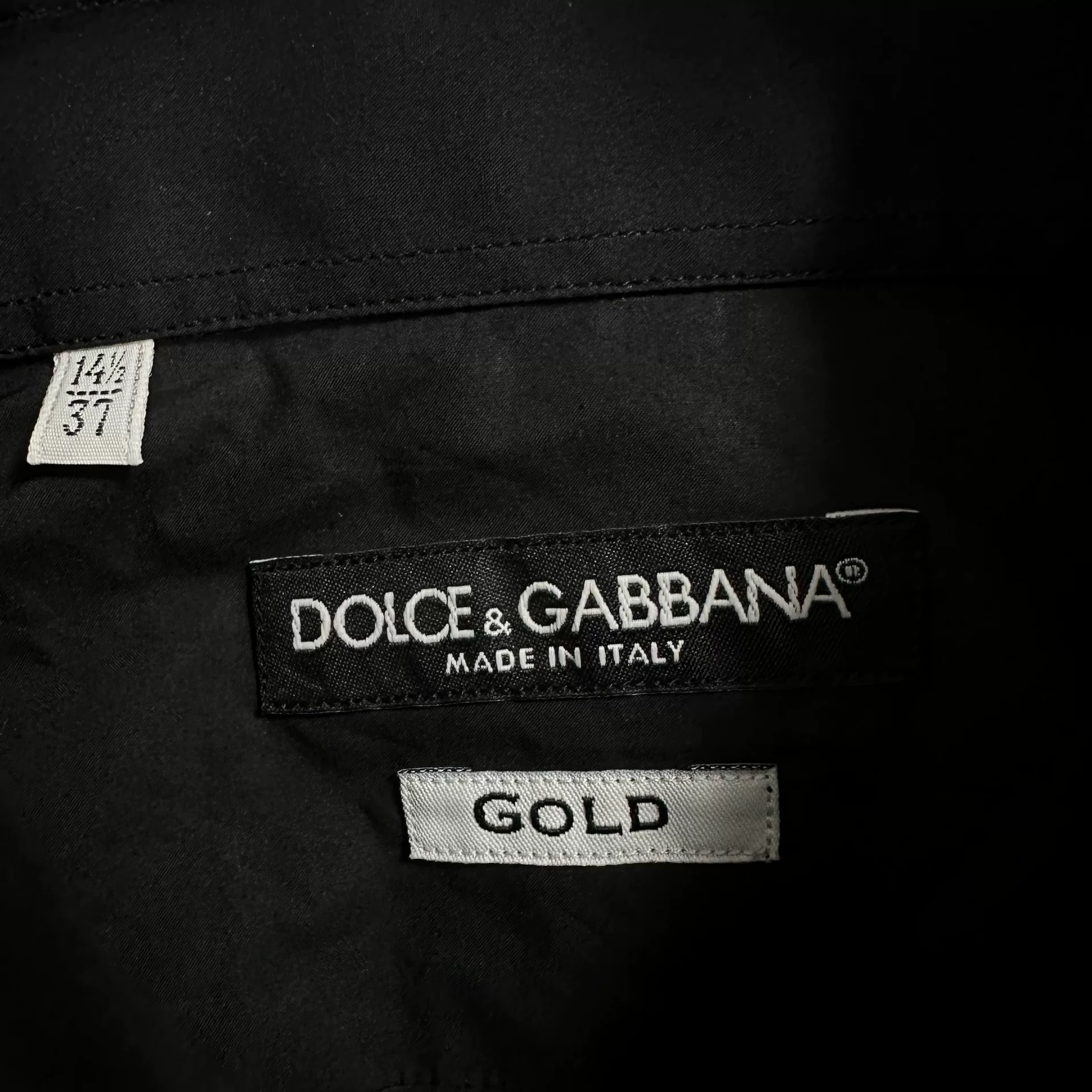 Dolce Gabbana Black Runway Print Shirt — label