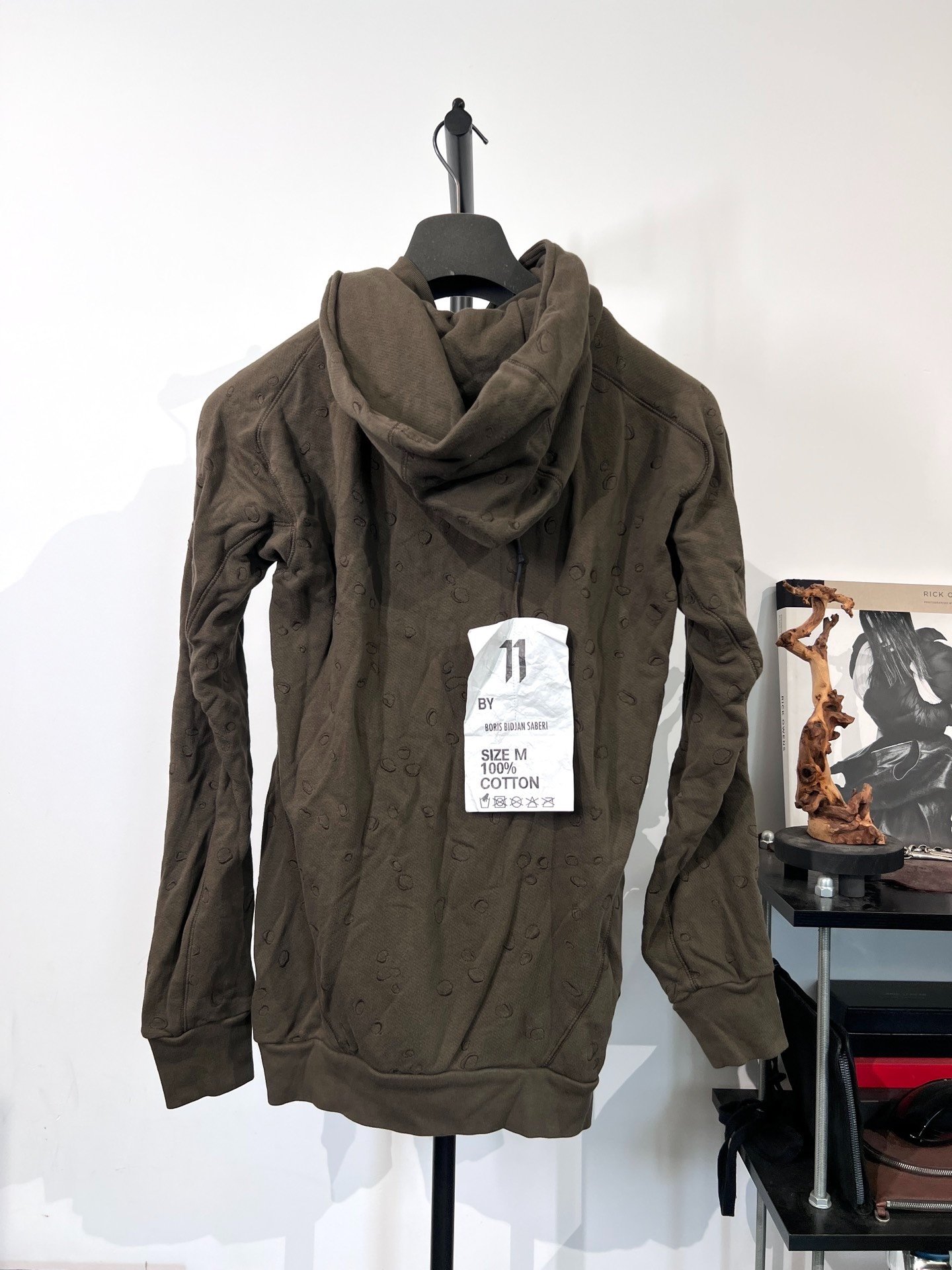 Boris Bidjan Saberi 11by bbs Z1F Diagonal Zip Hooded Jacket — front
