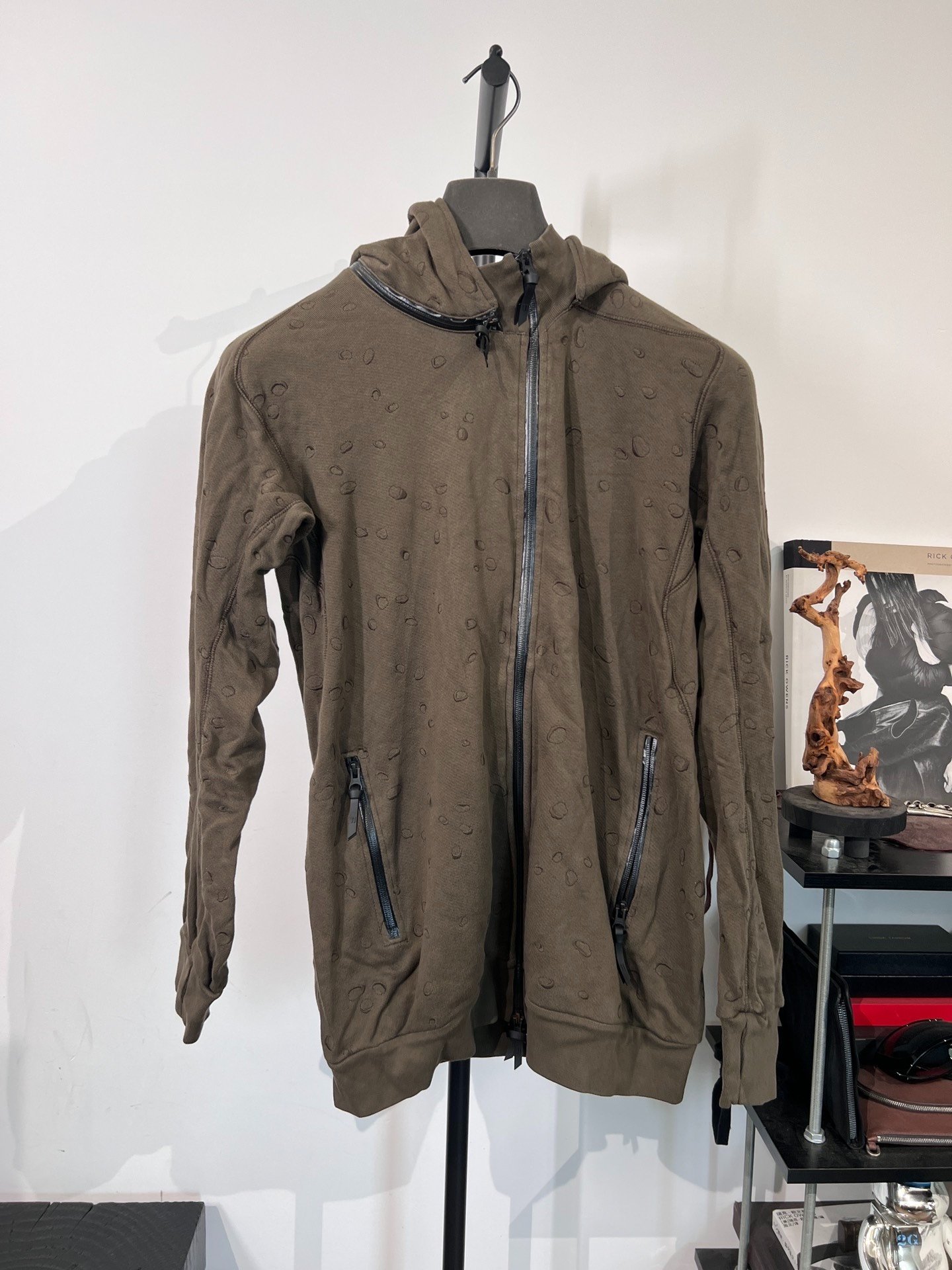 Boris Bidjan Saberi 11by bbs Z1F Diagonal Zip Hooded Jacket