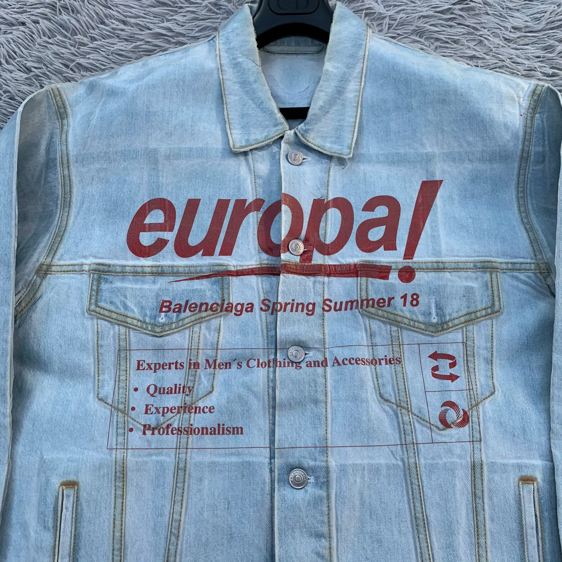 Balenciaga SS18 Oversized Denim Jacket — front