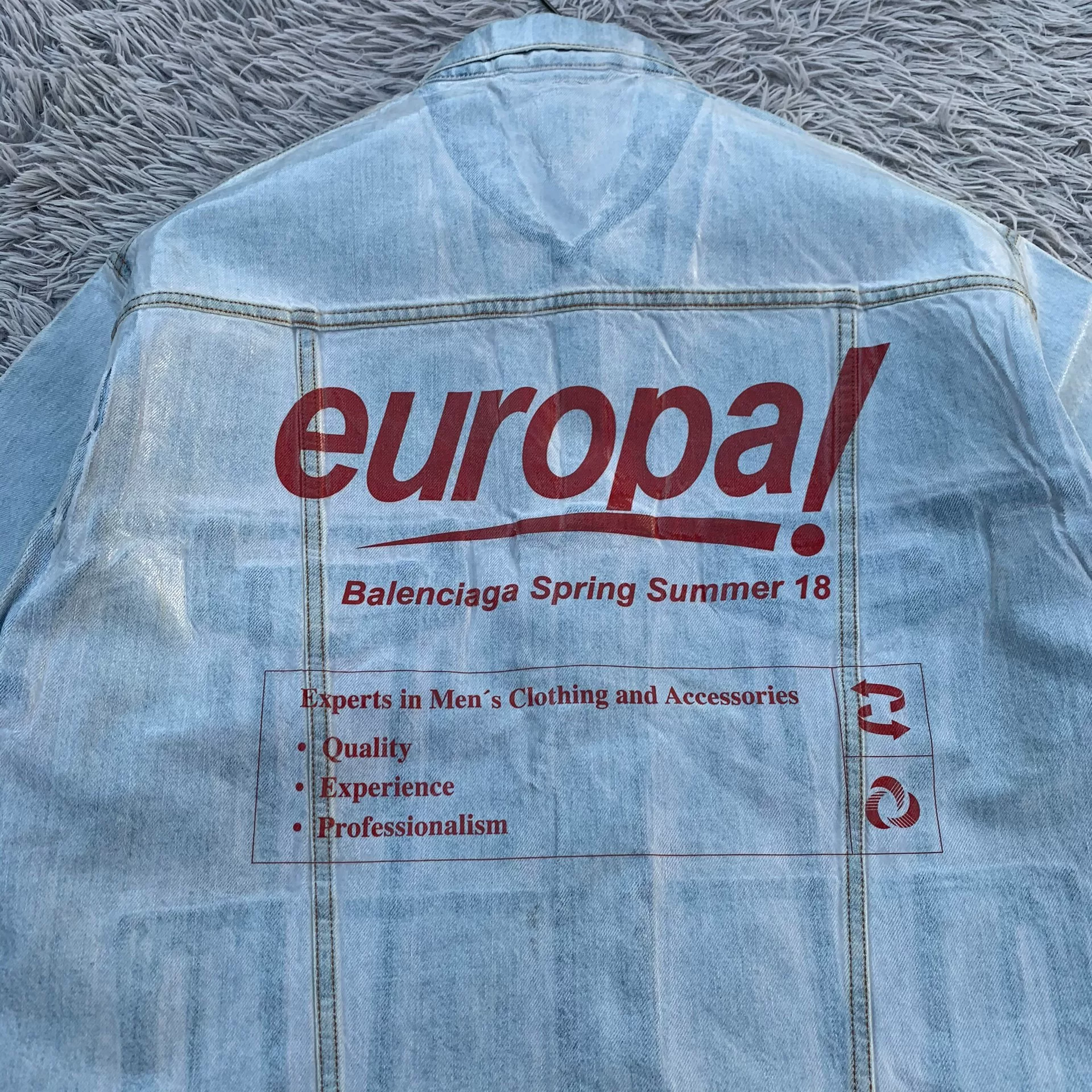 Balenciaga SS18 Oversized Denim Jacket — back