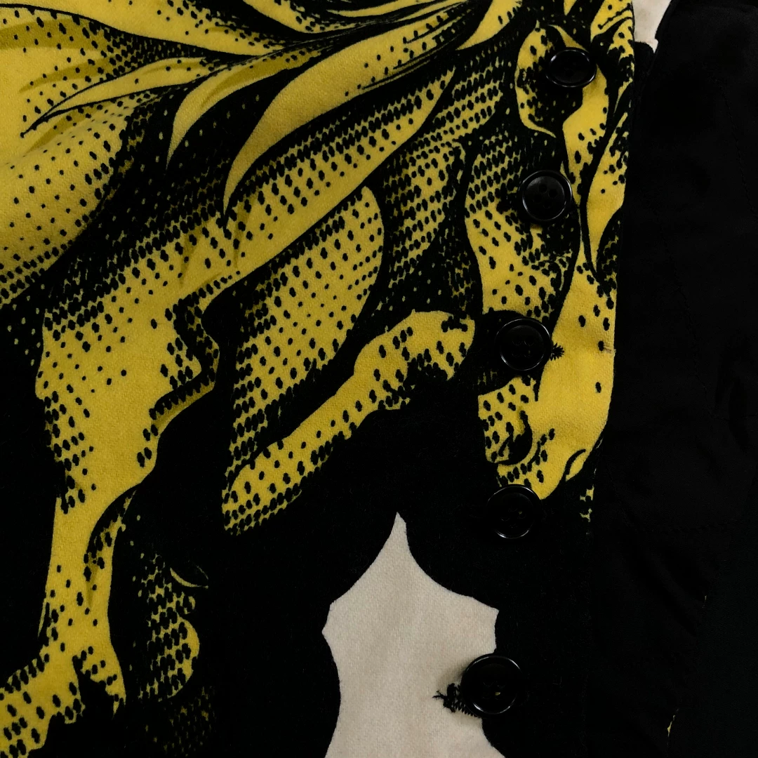 Yohji Yamamoto 1985AW Horse-Pattern Coat — label