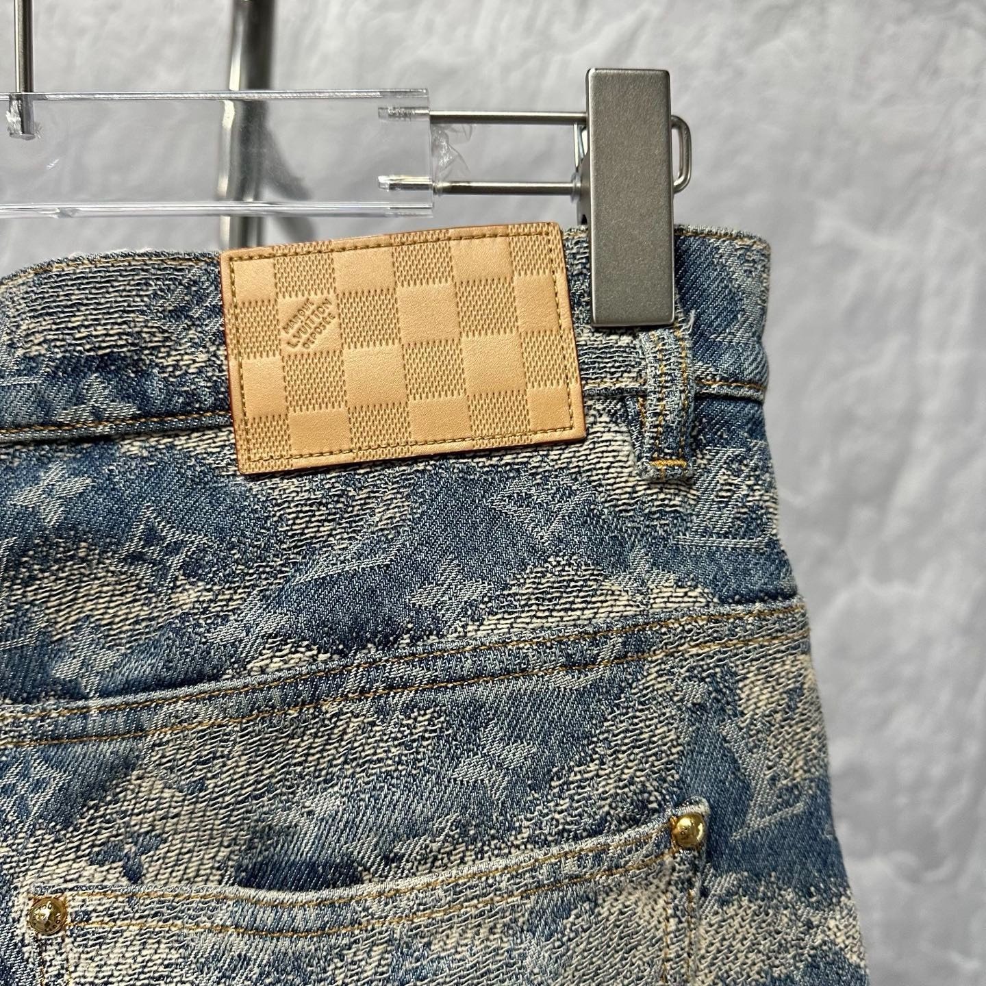 Louis Vuitton SS26 Monogram Skate Denim Pants — front