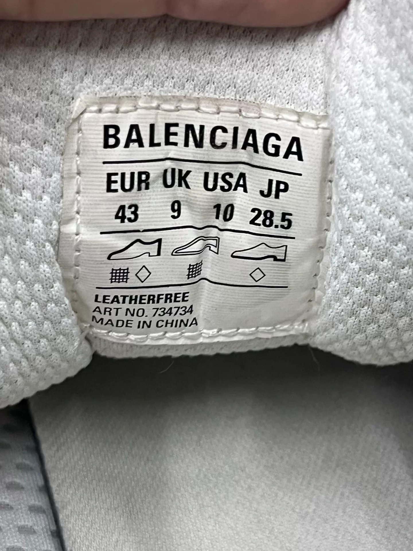 Balenciaga 3XL Gray Silver Sneakers — back