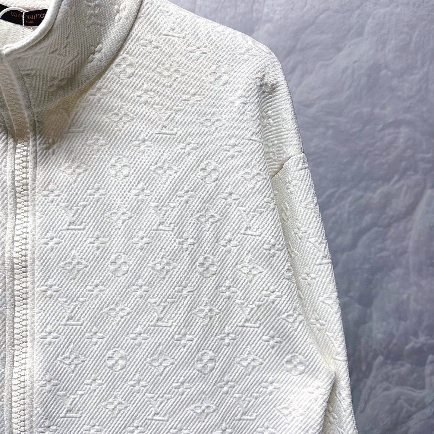 Louis Vuitton Monogram Embossed Zip Jacket — detail