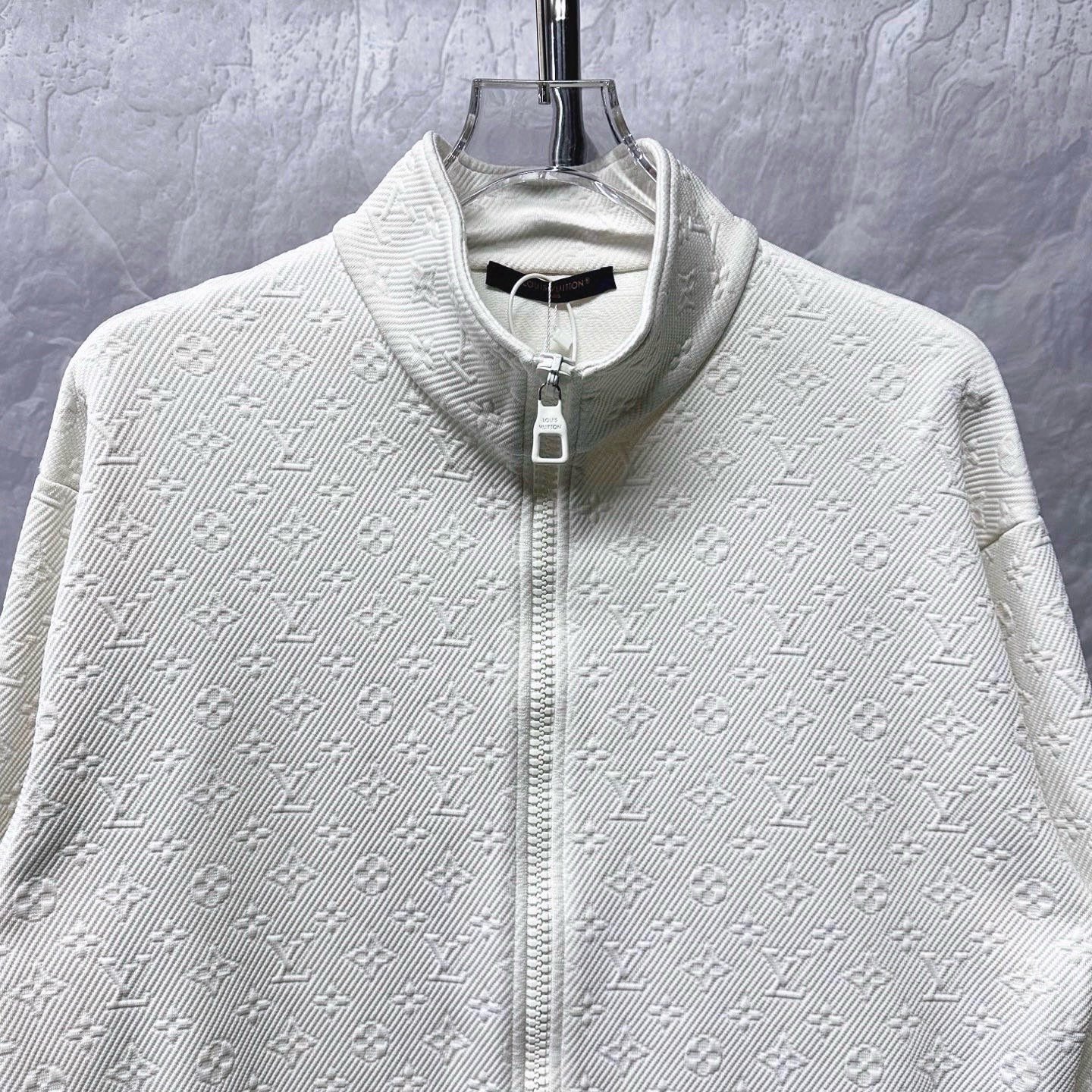 Louis Vuitton Monogram Embossed Zip Jacket — front
