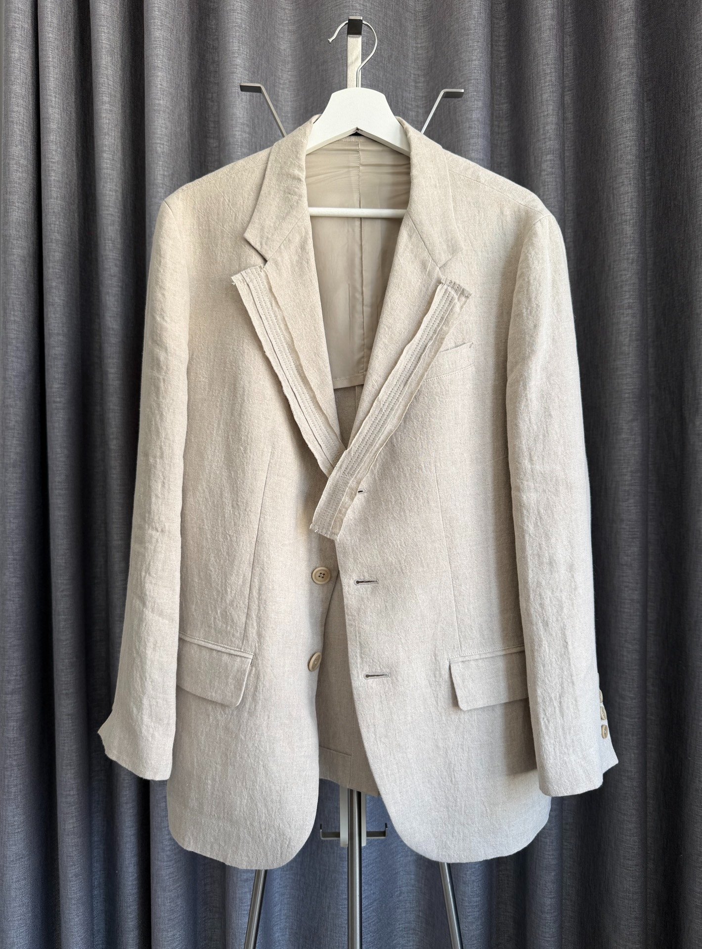 Yohji Yamamoto Y's Men 24SS Linen Blazer — label