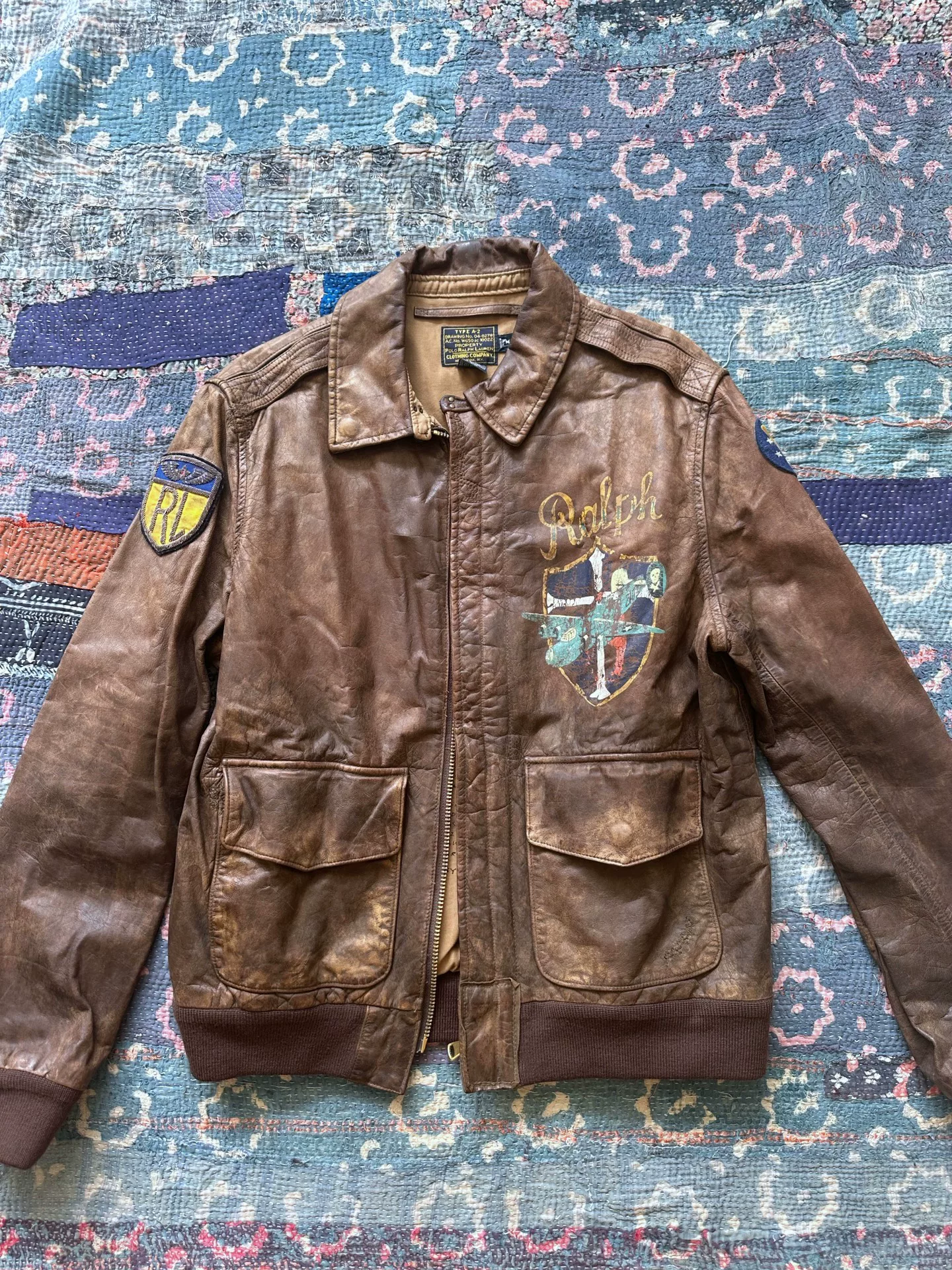 Polo Ralph Lauren Distressed Leather Jacket