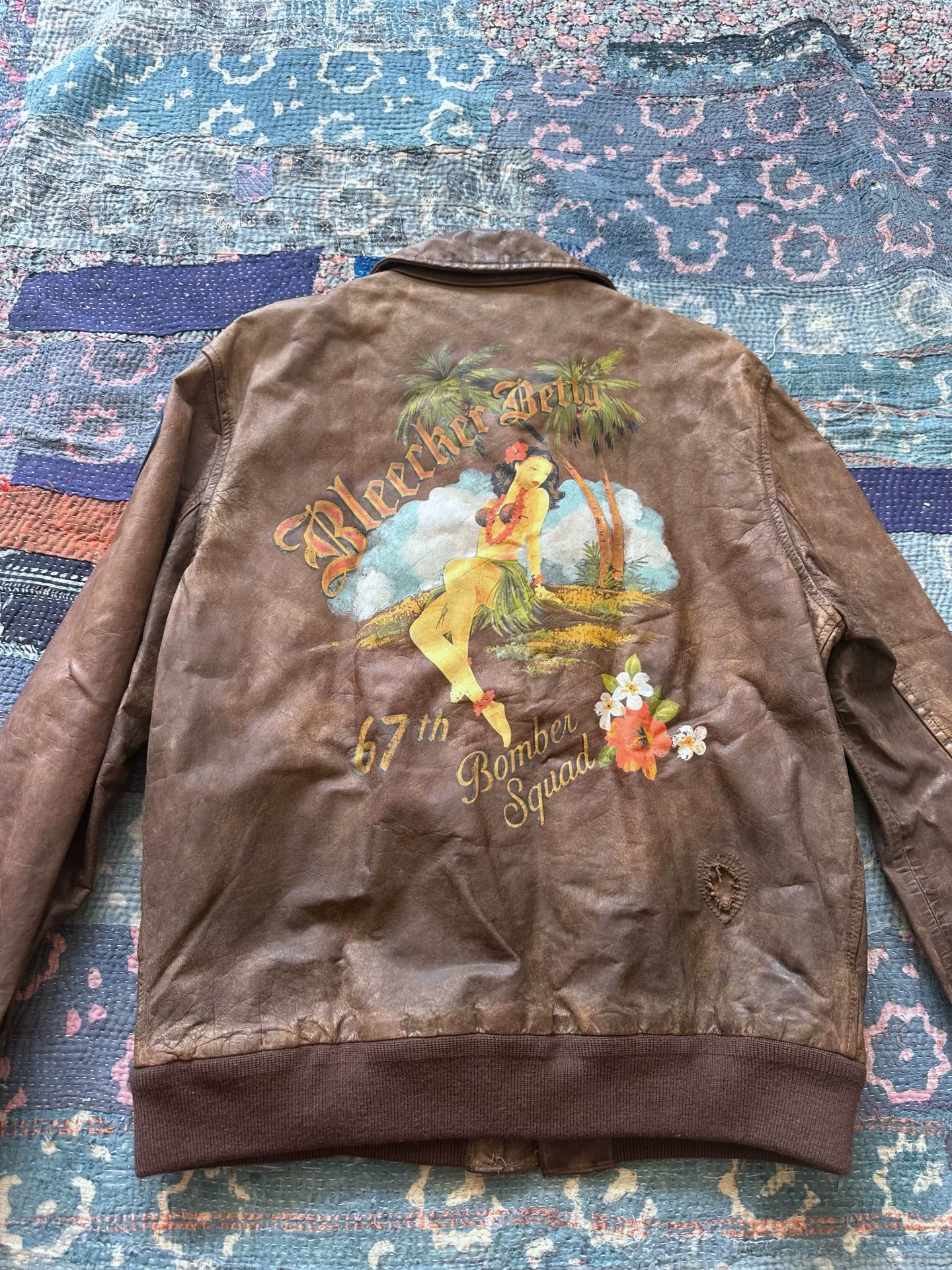 Polo Ralph Lauren Distressed Leather Jacket — front