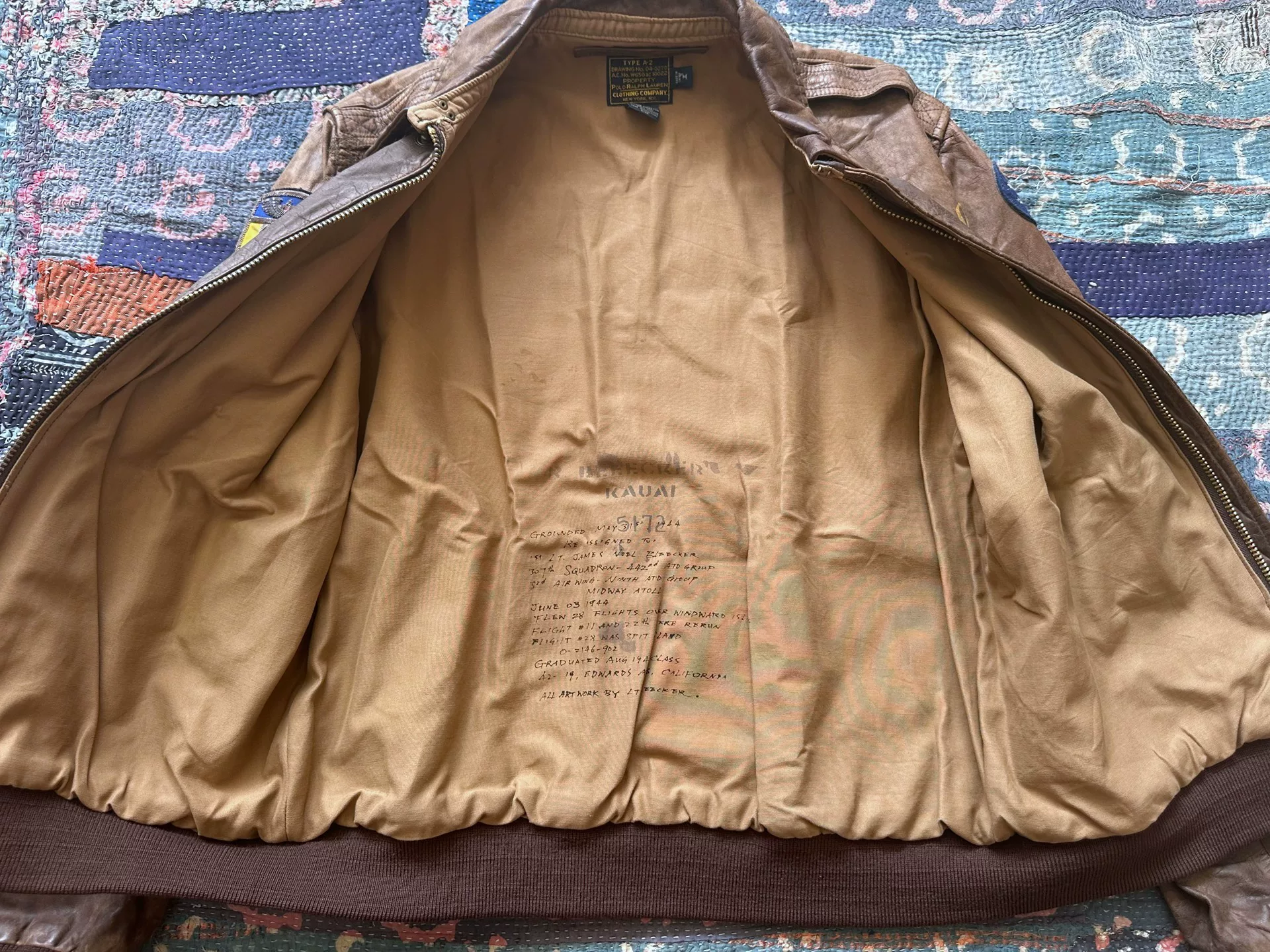 Polo Ralph Lauren Distressed Leather Jacket — label