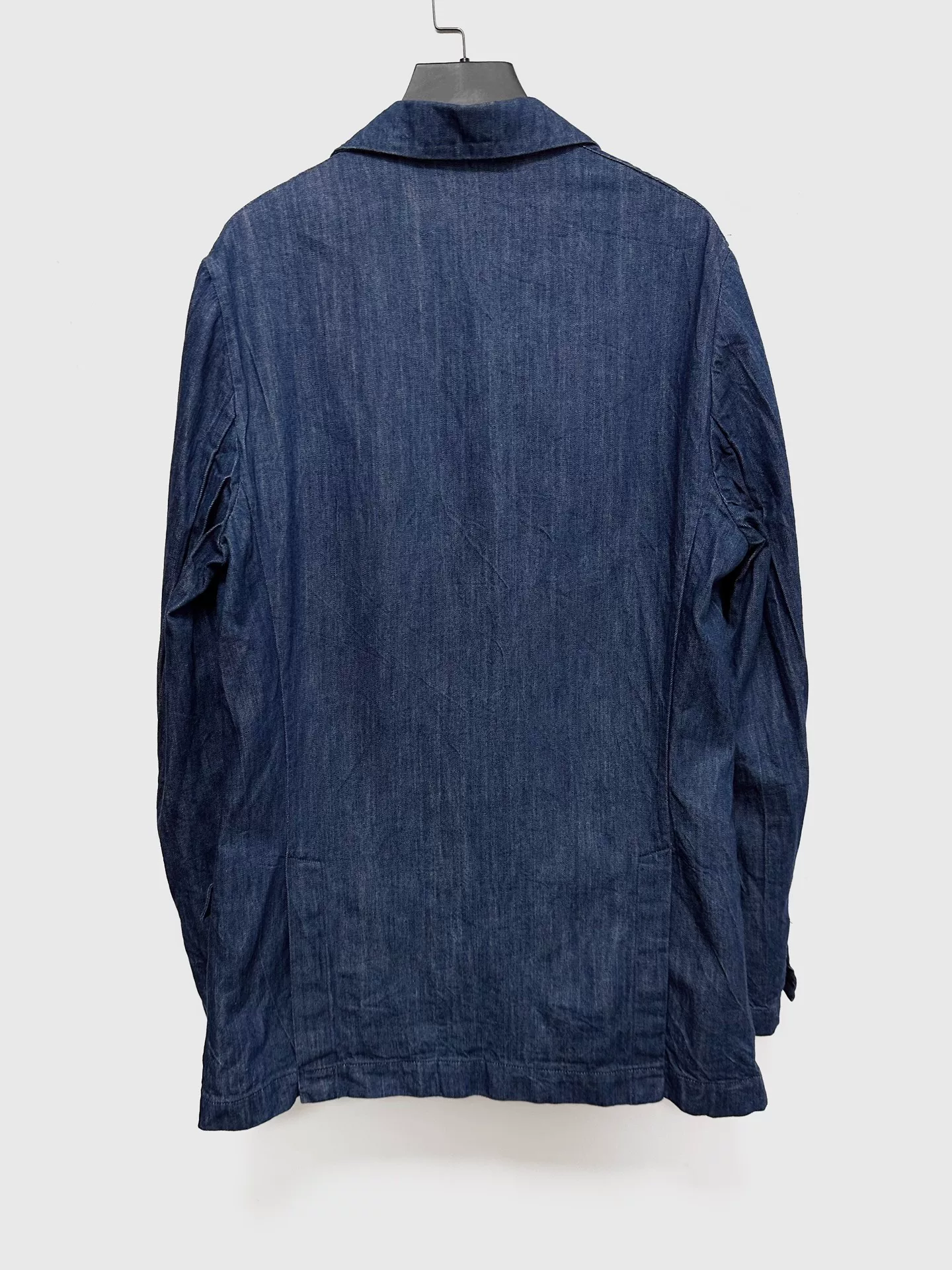 Daniela Gregis Indigo Buttonless Coat — back