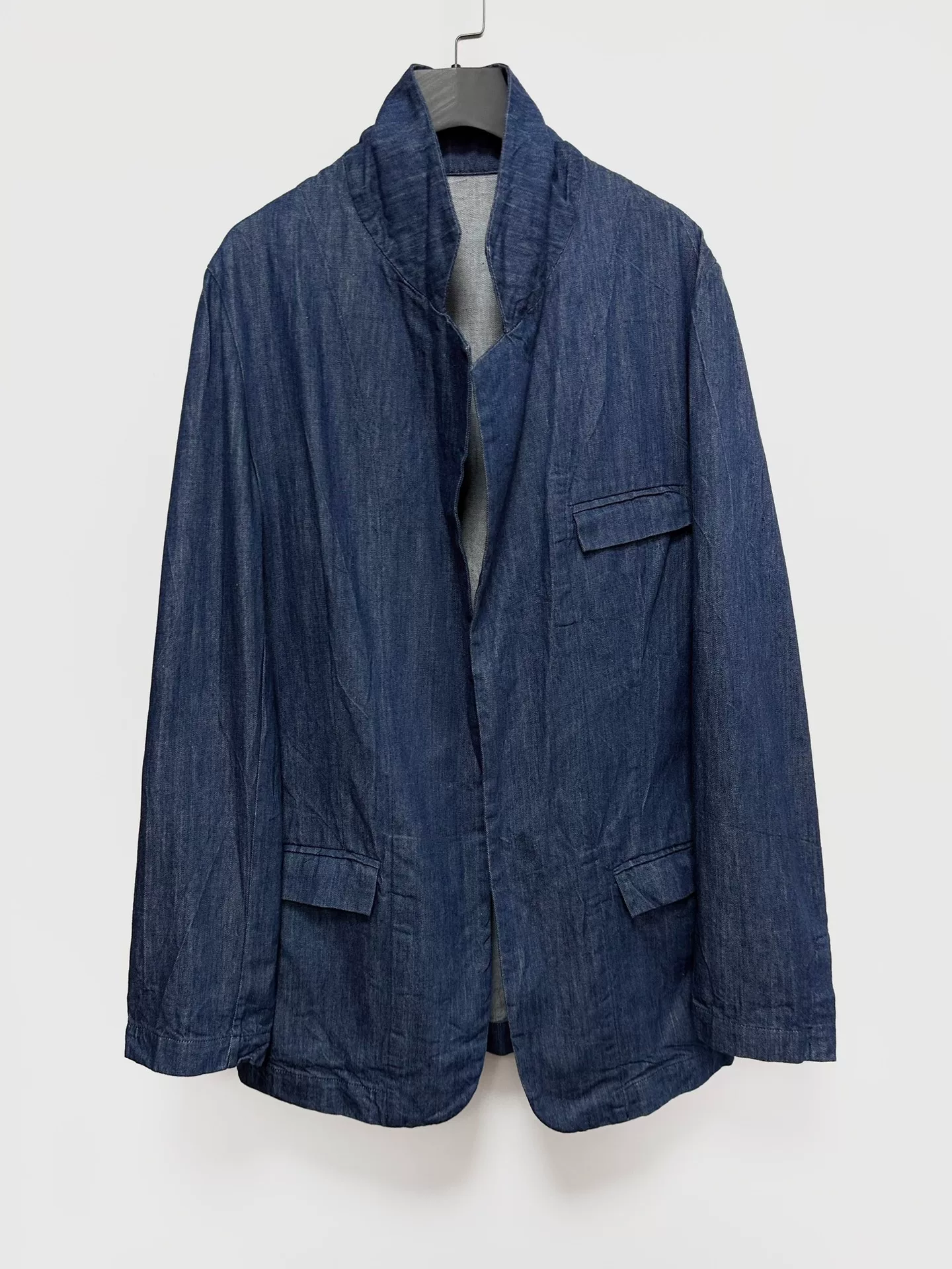 Daniela Gregis Indigo Buttonless Coat