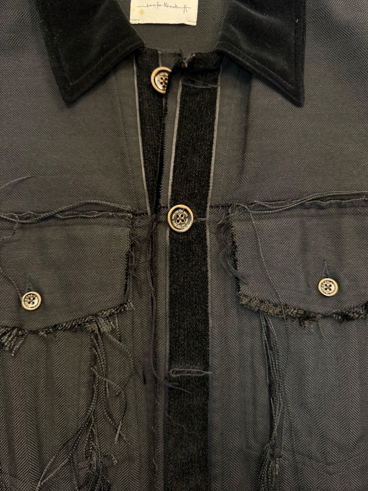 Song for the Mute Velvet Ribbon Jacket — detail