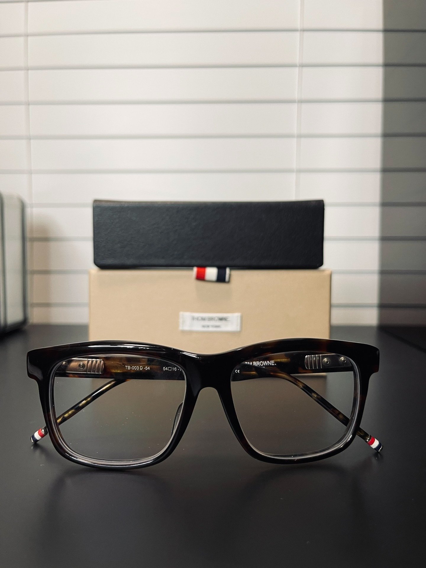 Thom Browne TB 003D Tortoiseshell Glasses