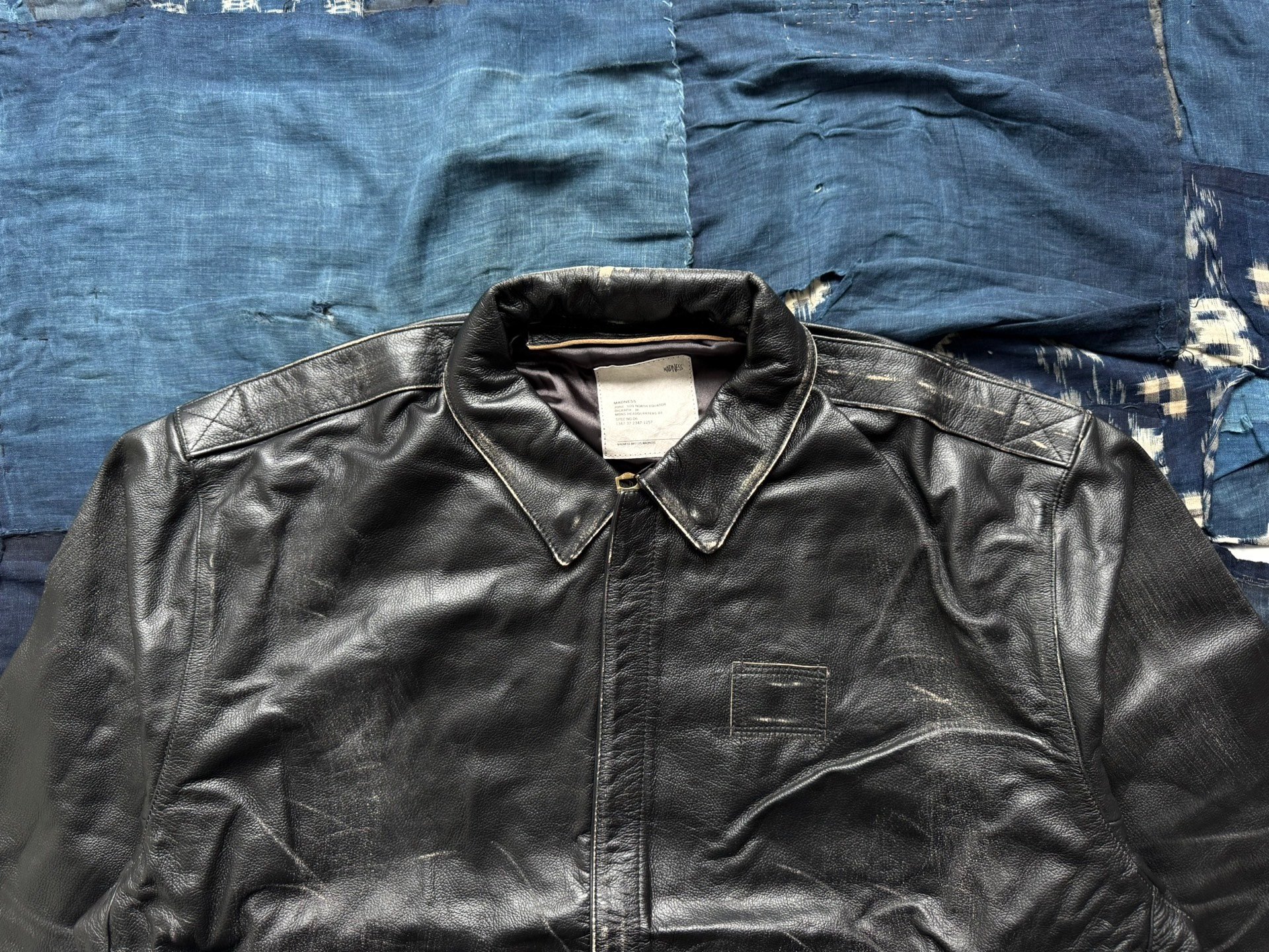 MADNESS Leather A2 Aviator Jacket — back