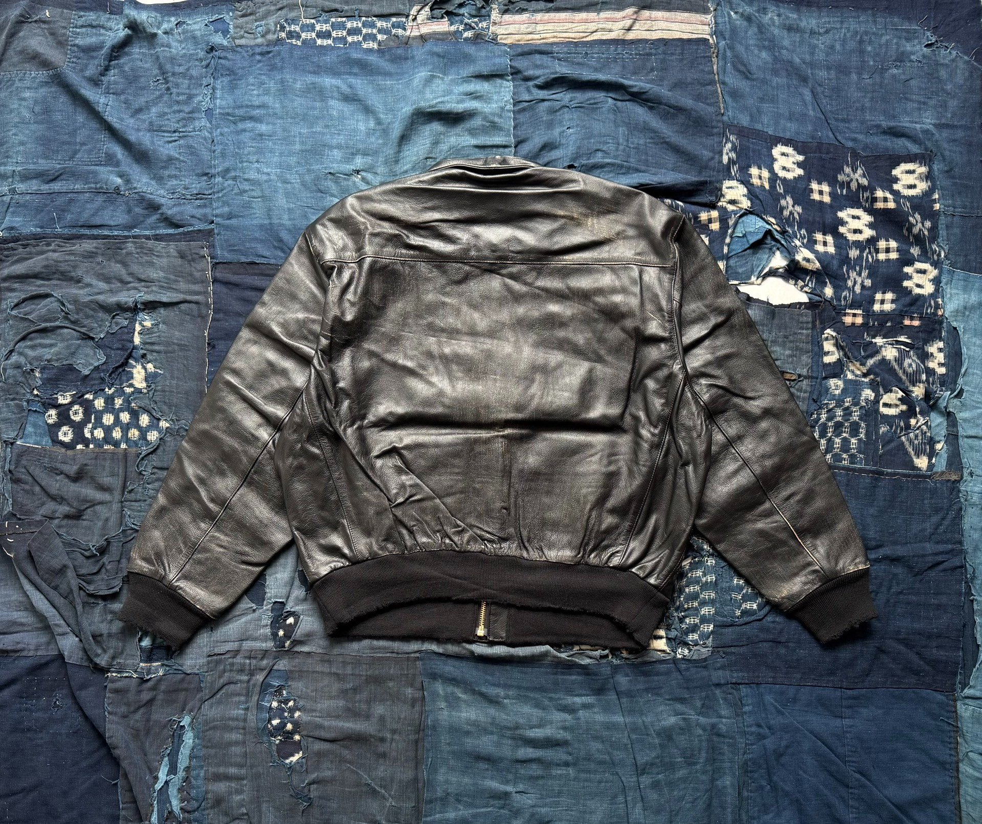 MADNESS Leather A2 Aviator Jacket — detail