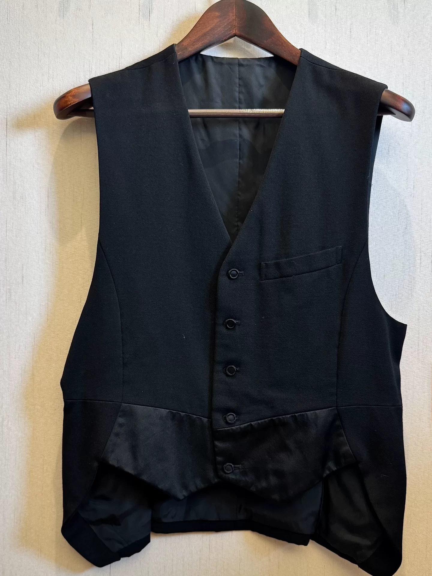 Yohji Yamamoto 99AW Satin Collar Coat — back