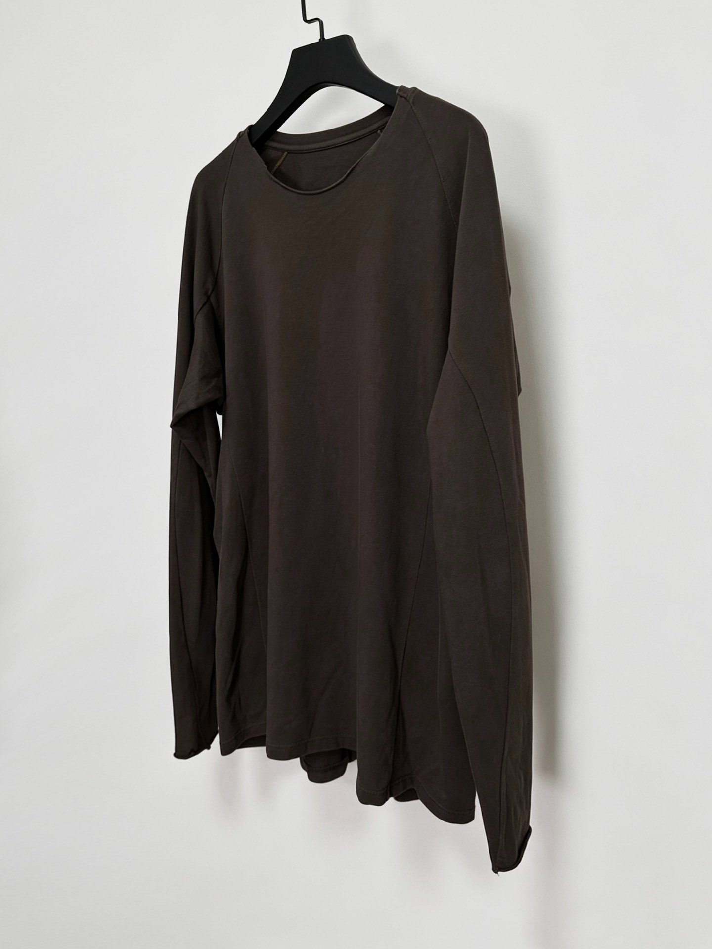 DEVOA Deconstructed Cotton Long-Sleeve Top — detail