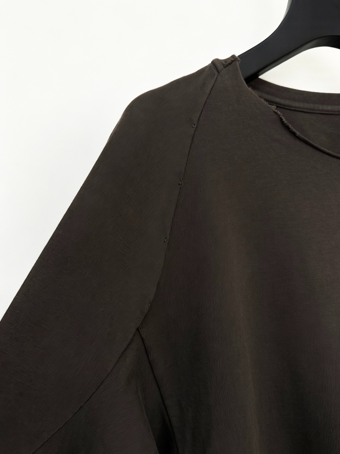 DEVOA Deconstructed Cotton Long-Sleeve Top — label