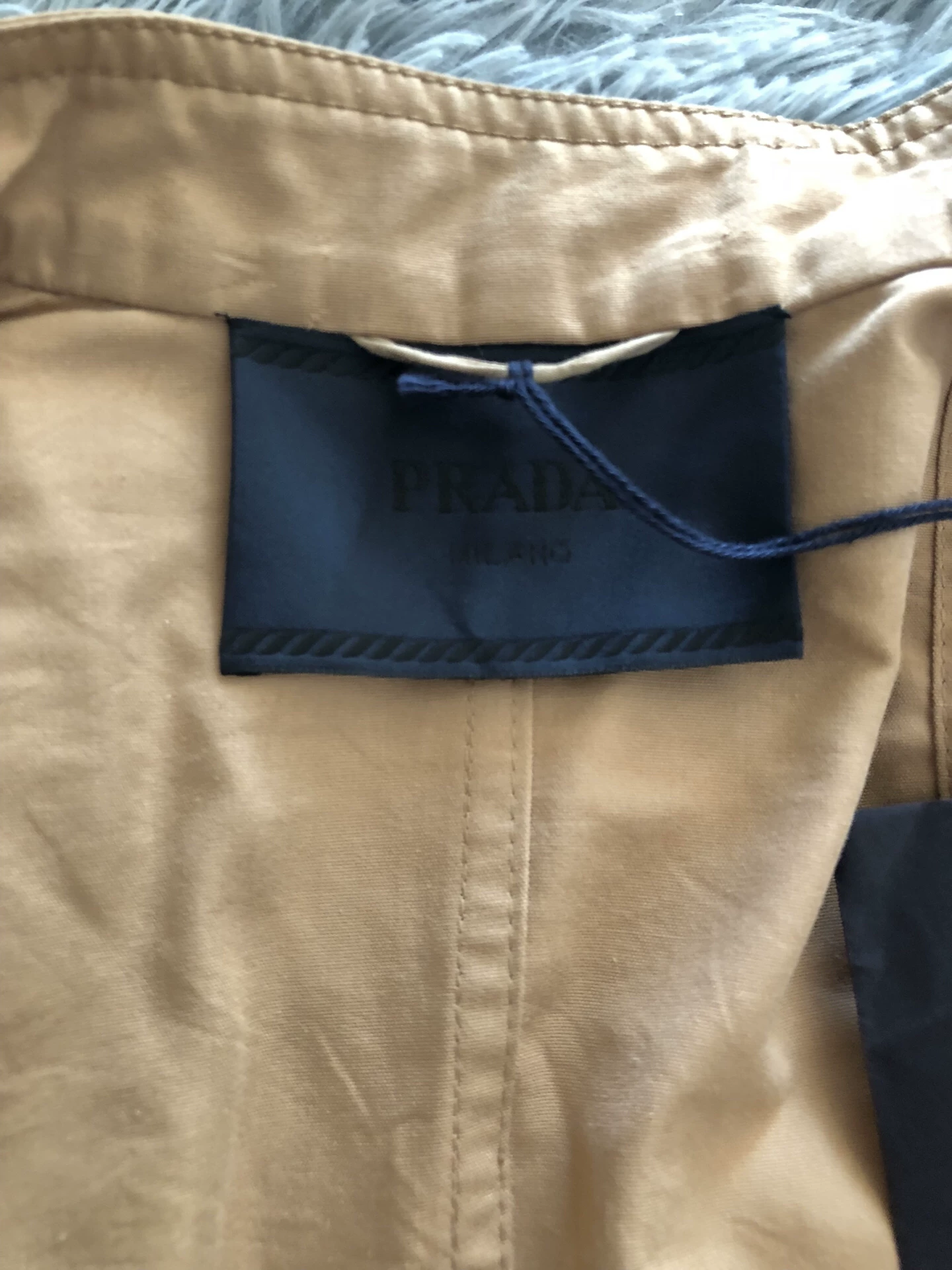 Prada Khaki Stand-Up Collar Jacket — front