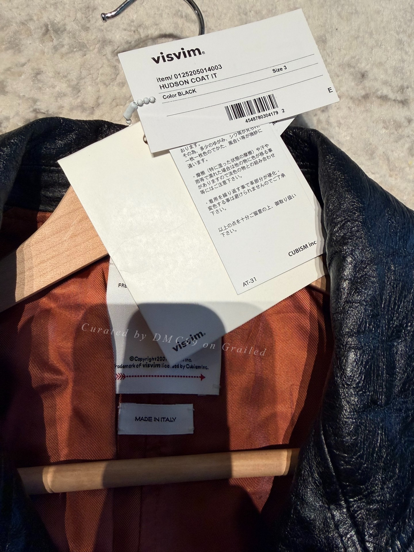 visvim 25AW Hudson IT Leather Jacket — detail