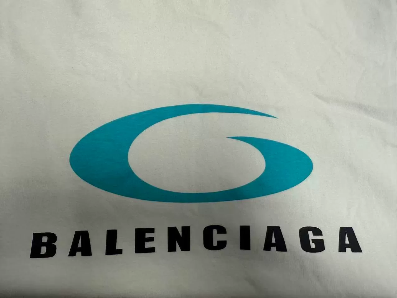 Balenciaga Worn Letter Print Short-Sleeve Tee — detail