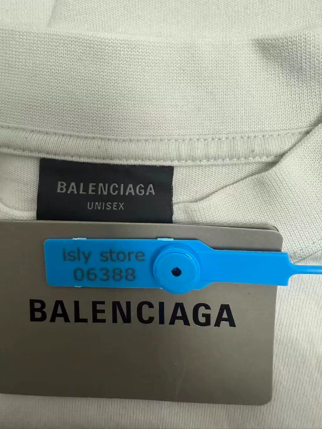 Balenciaga Worn Letter Print Short-Sleeve Tee — back