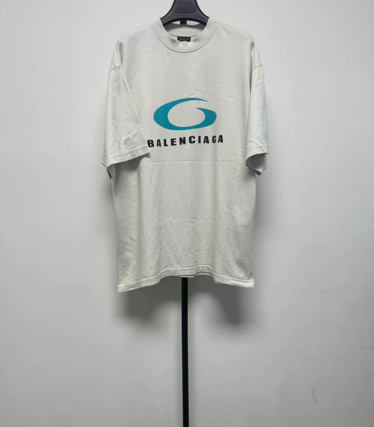 Balenciaga Worn Letter Print Short-Sleeve Tee