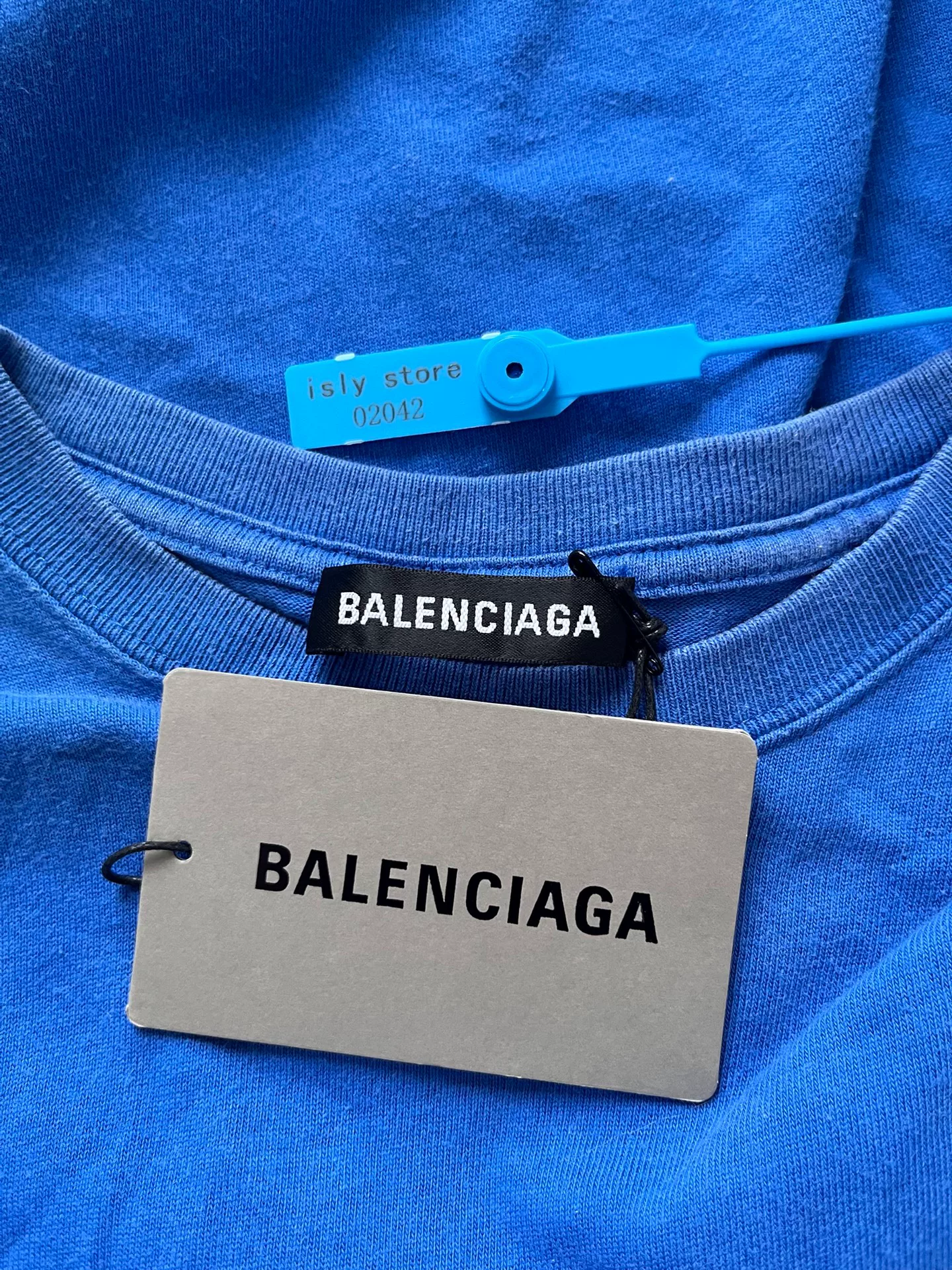 Balenciaga Logo Crewneck Short-Sleeve T-Shirt — label