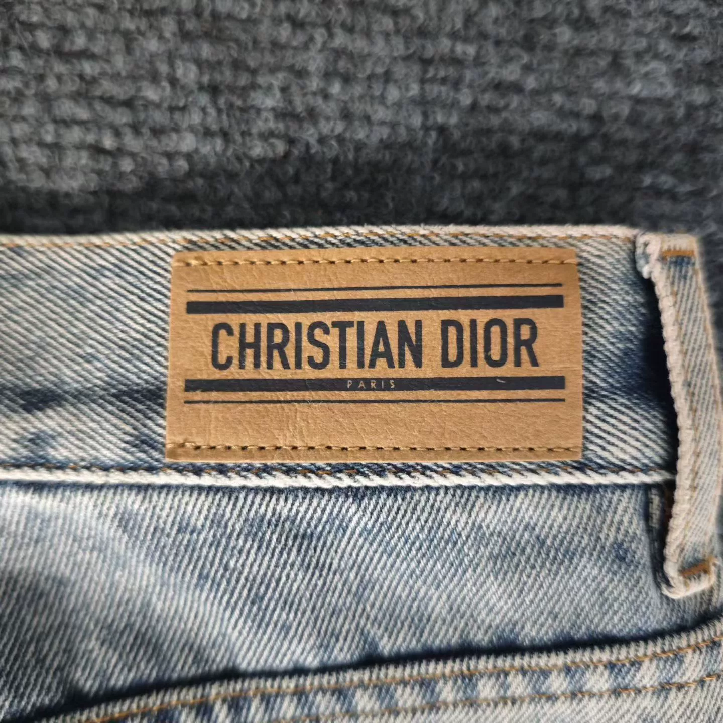 Dior Qixi Collection Gradient Wash Jeans — back