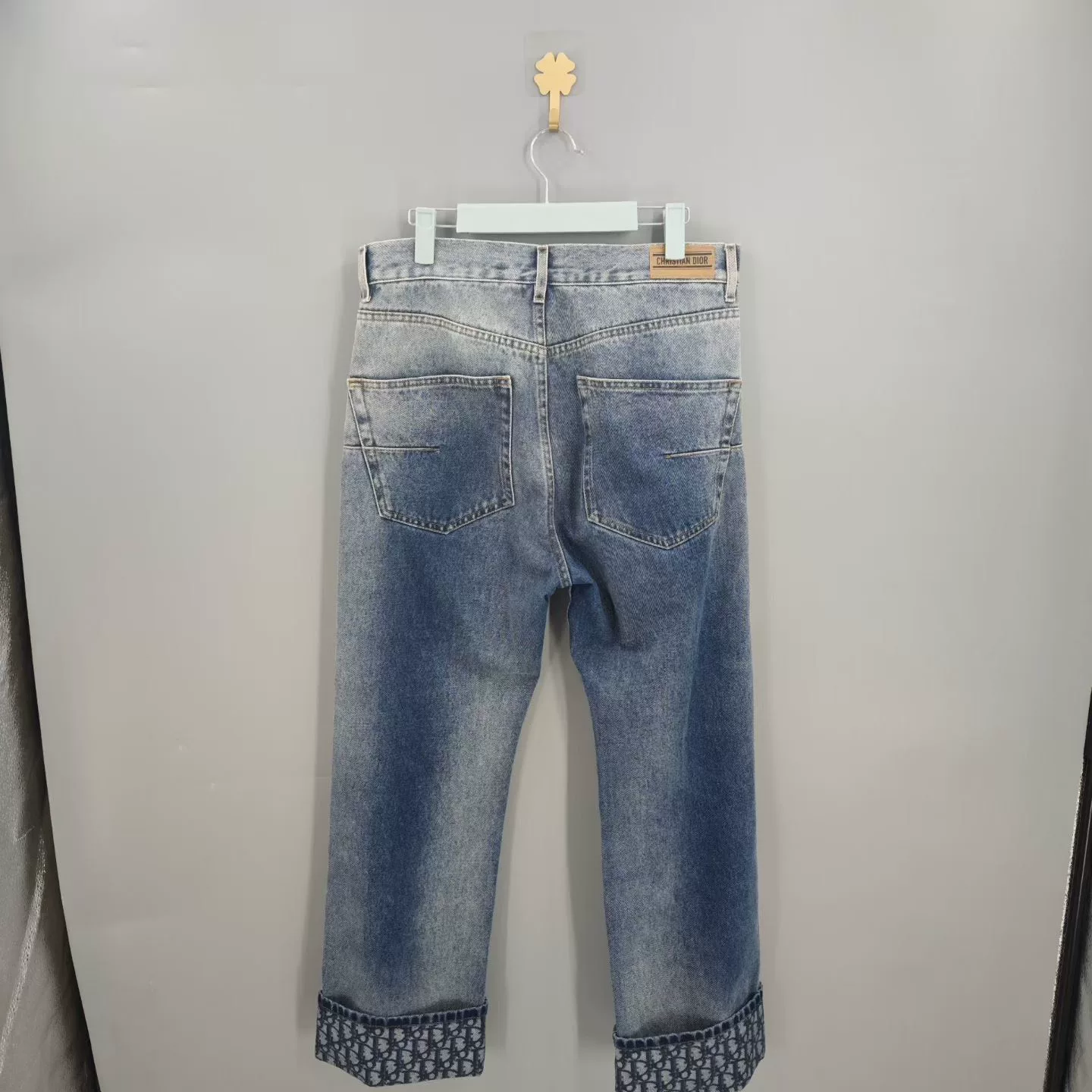 Dior Qixi Collection Gradient Wash Jeans — front