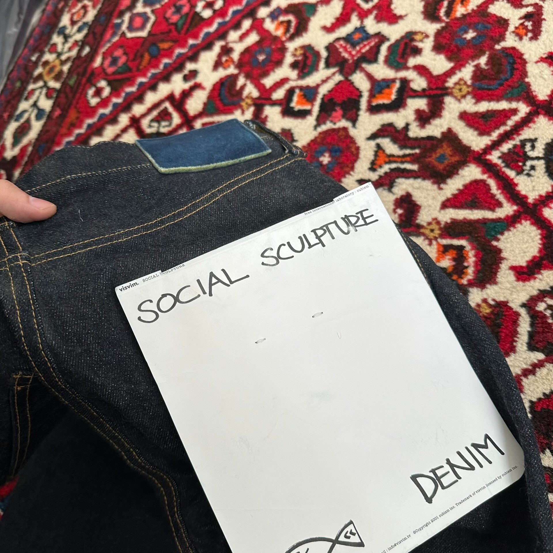 visvim 22AW 01.2MUD Mud-Dyed Jeans — detail