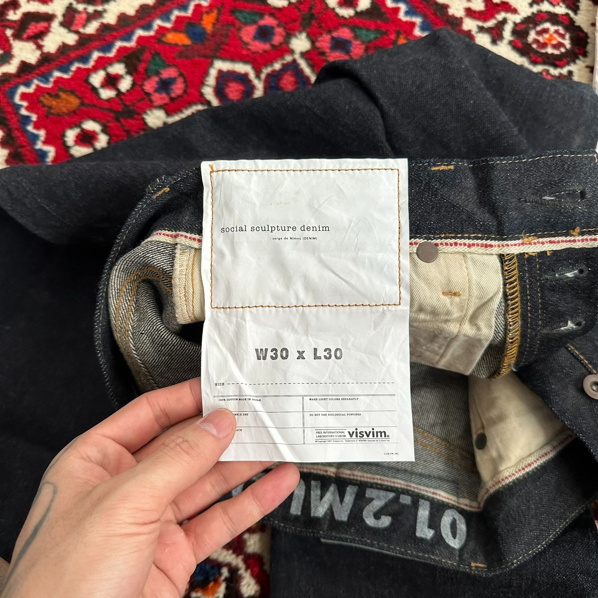 visvim 22AW 01.2MUD Mud-Dyed Jeans — back