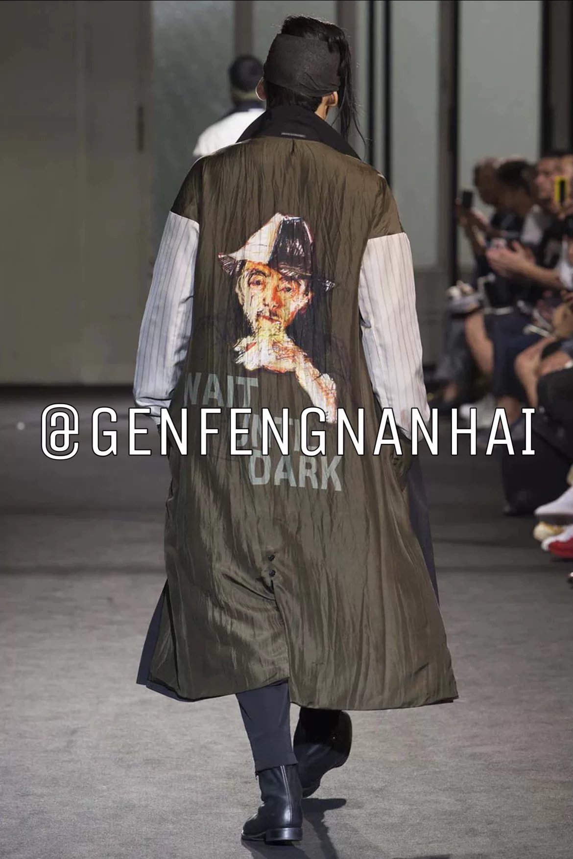 Yohji Yamamoto 17SS Portrait Hand-painted Suit — back