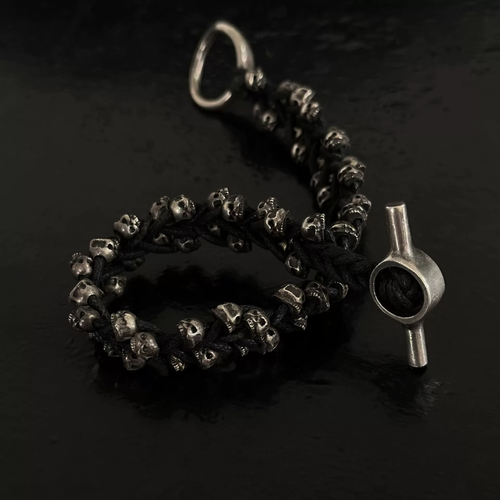 Tobias Wistisen Silver Skull Bracelet