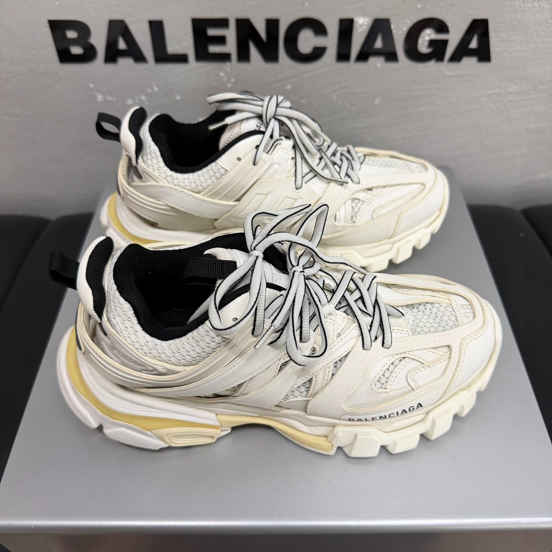 Balenciaga Track White Dad Shoes — detail