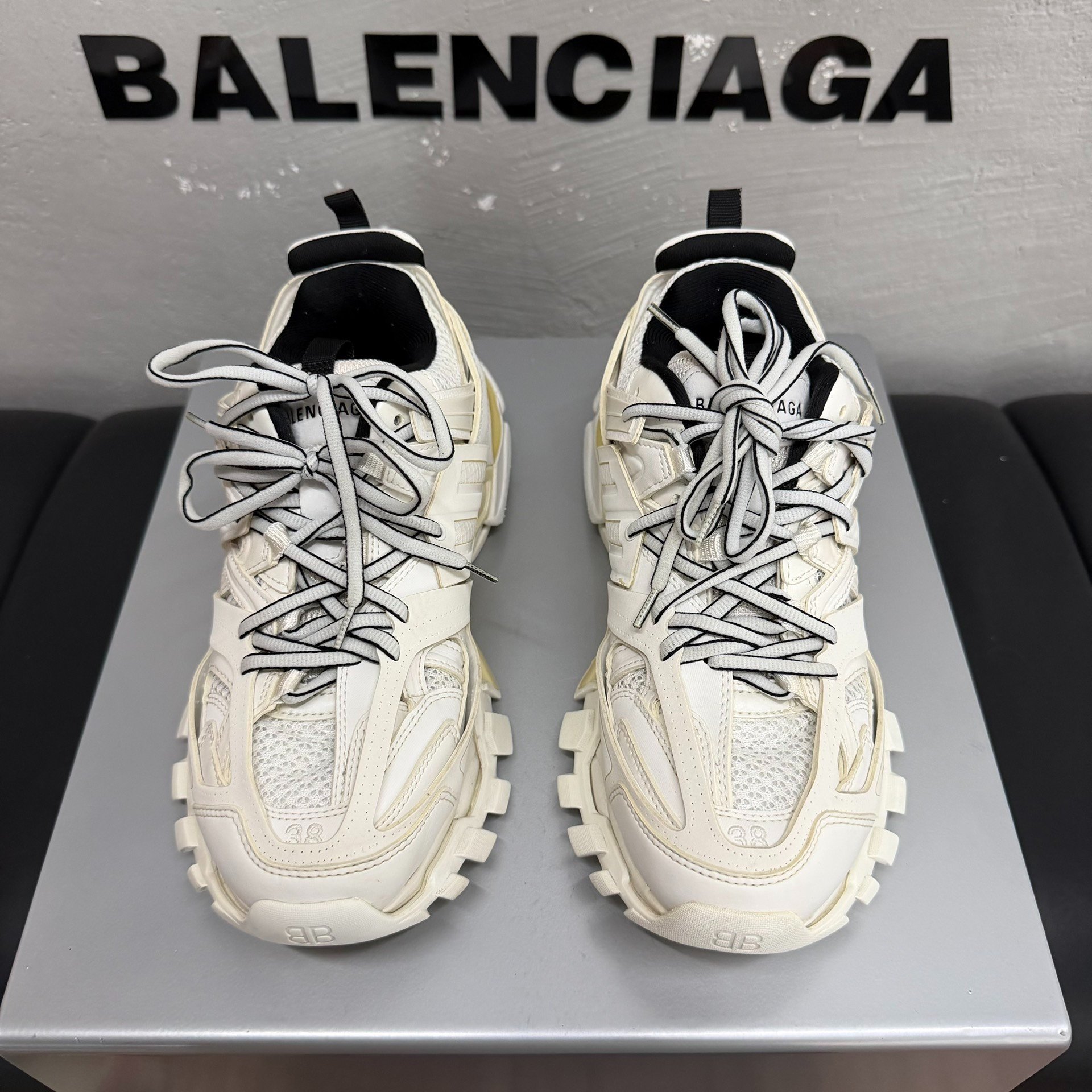 Balenciaga Track White Dad Shoes — front