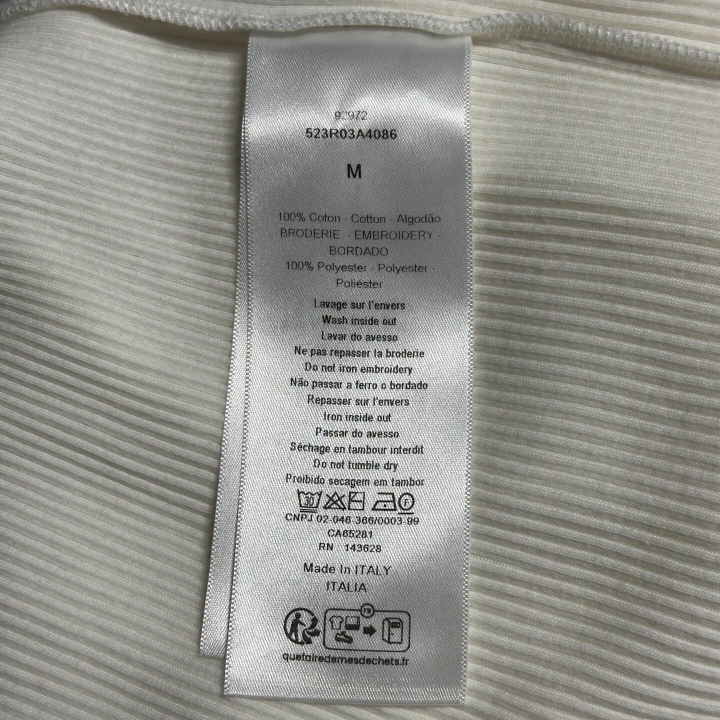 Dior SS25 Embroidered Logo Side Slit Dress — label