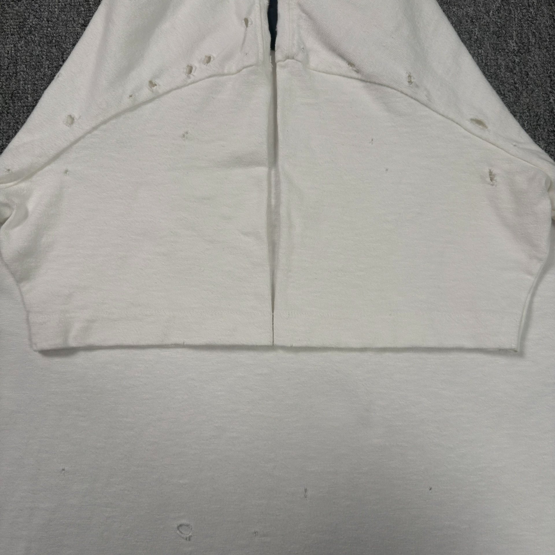 Dior White Distressed Short-Sleeve T-Shirt — back