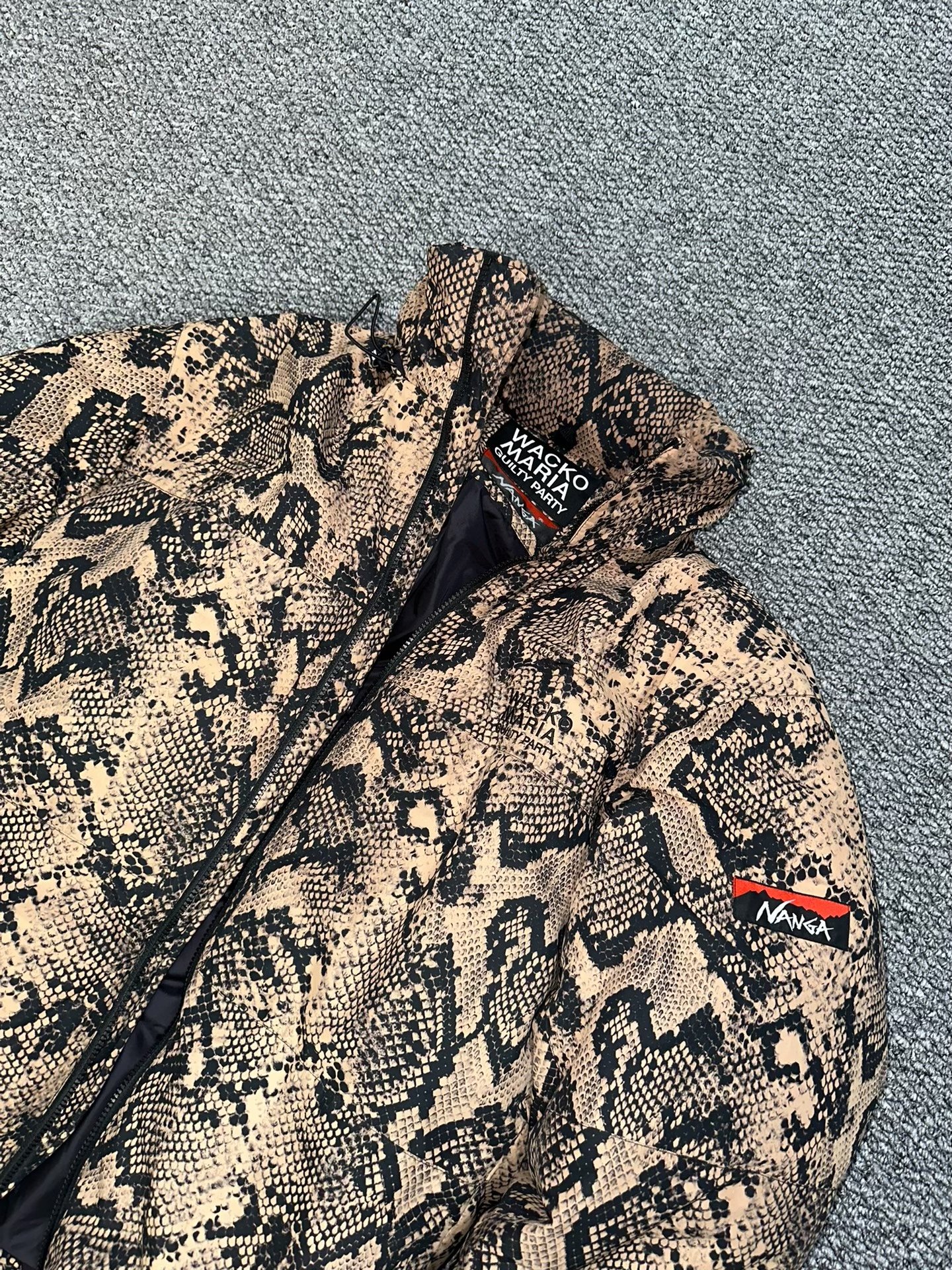 Wacko Maria Nanga Snake Print Down Jacket — front