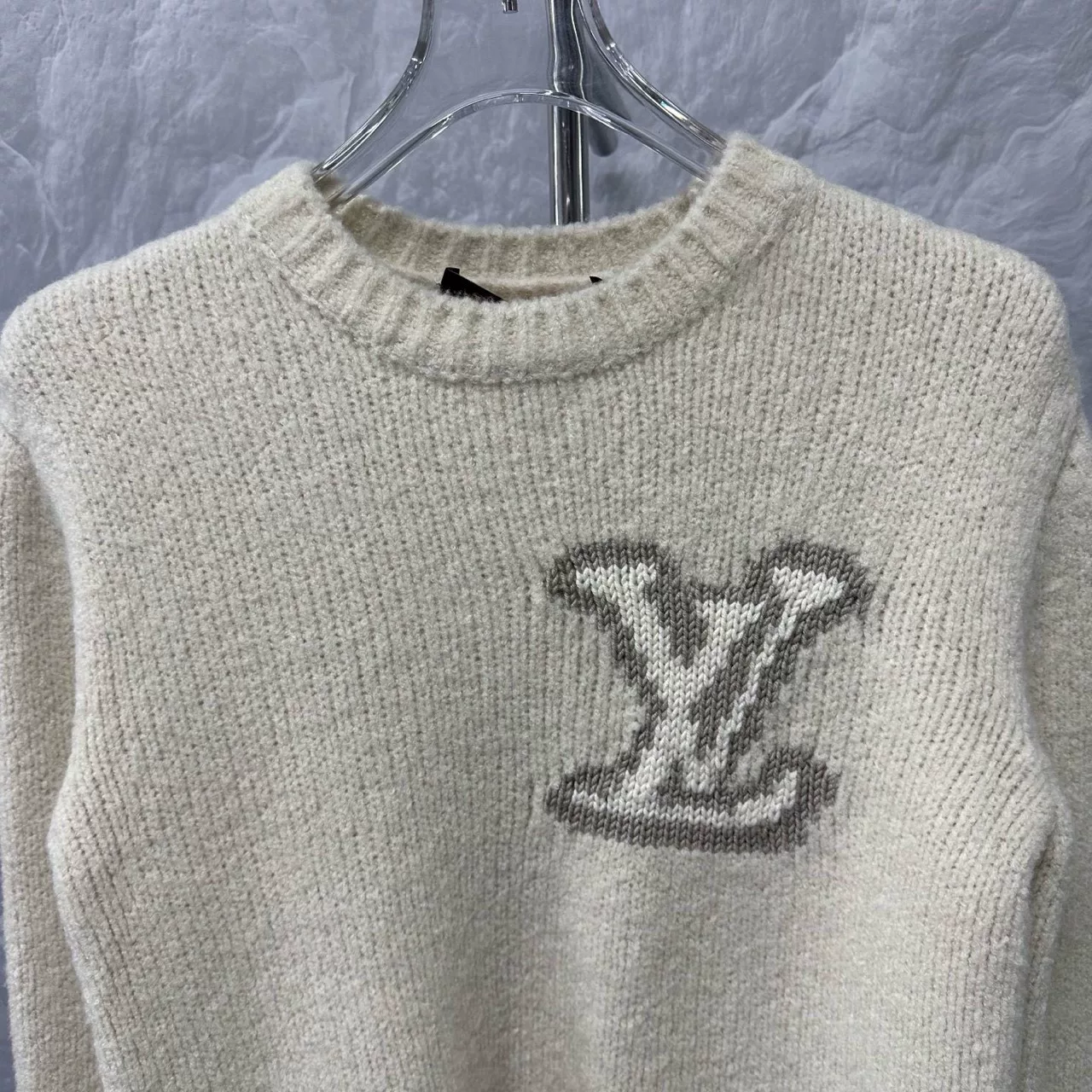 Louis Vuitton SS25 Intarsia Teddy Sweater S — front