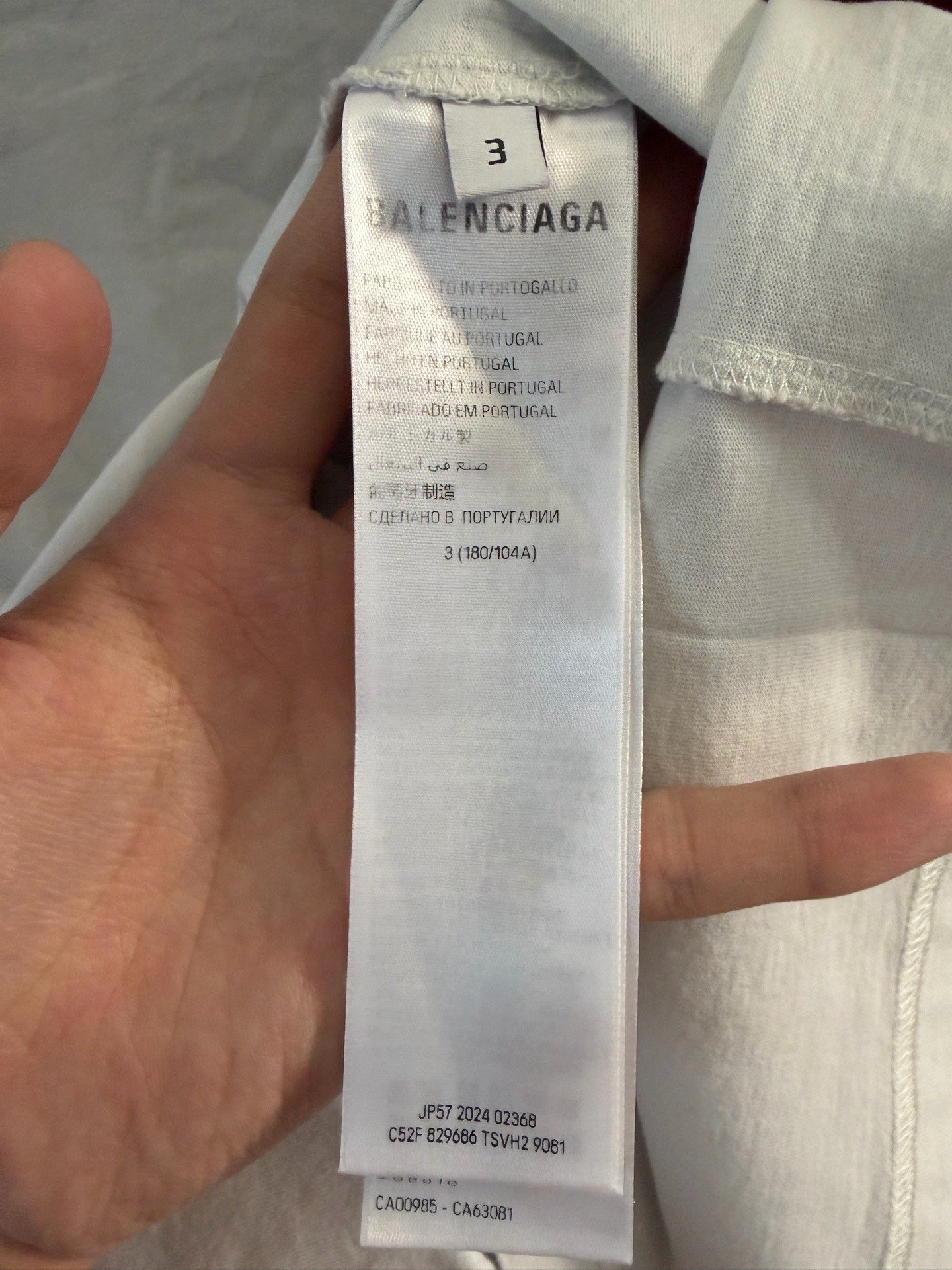 Balenciaga 25SS White Short Sleeve T-shirt — back