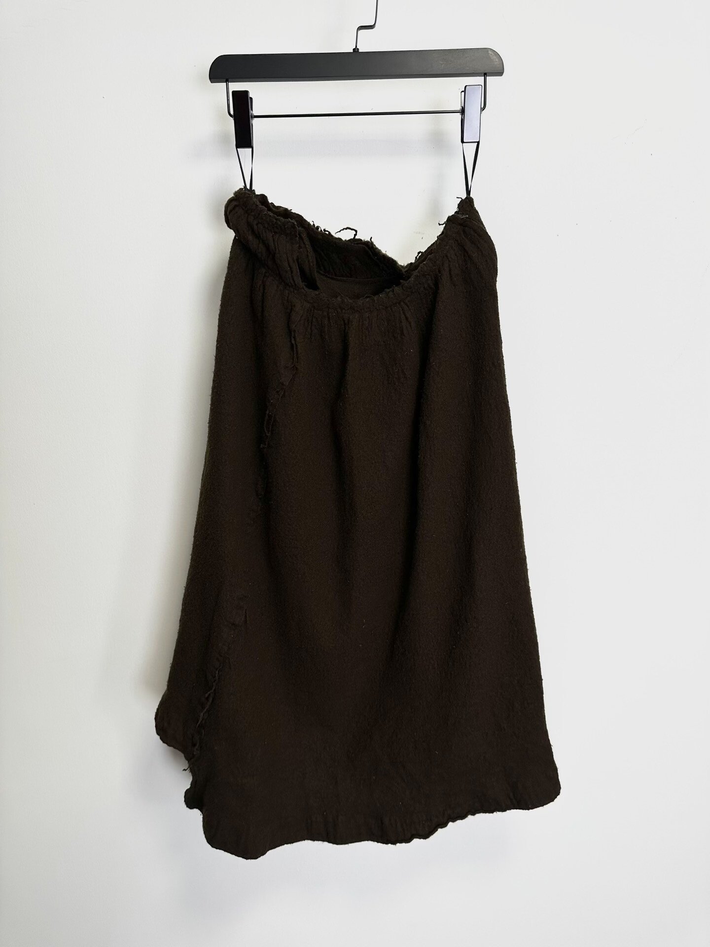 Comme des Garçons 2007AW Fleece Ripped Skirt — front