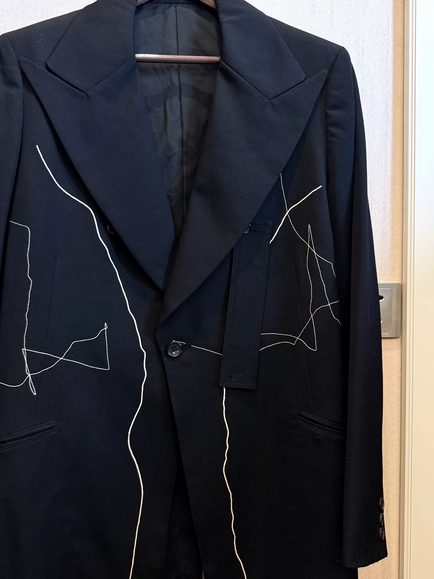 Yohji Yamamoto 94AW Hand-Stitched Long Suit — front